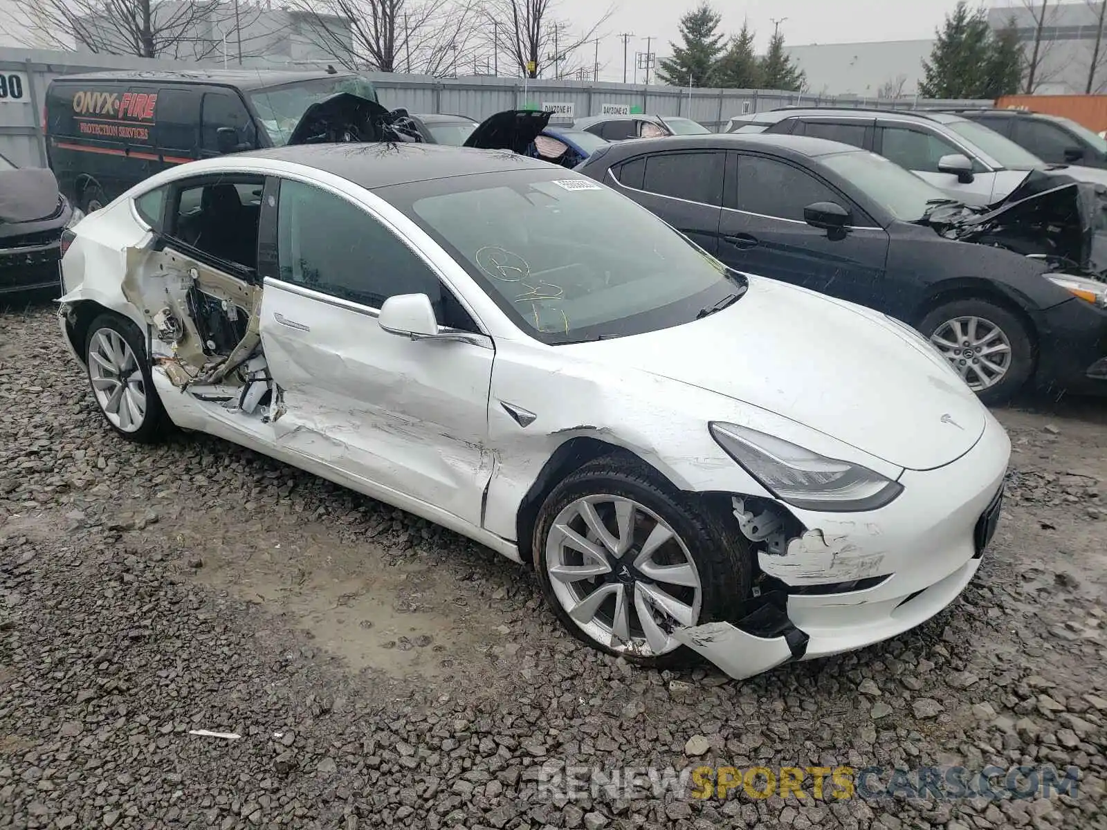 1 Photograph of a damaged car 5YJ3E1EA8KF480430 TESLA MODEL 3 2019