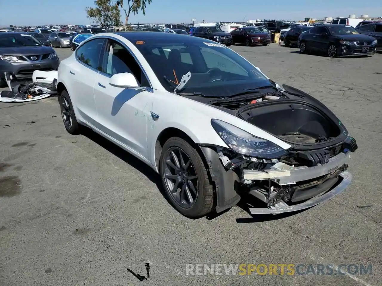 1 Photograph of a damaged car 5YJ3E1EA8KF485529 TESLA MODEL 3 2019