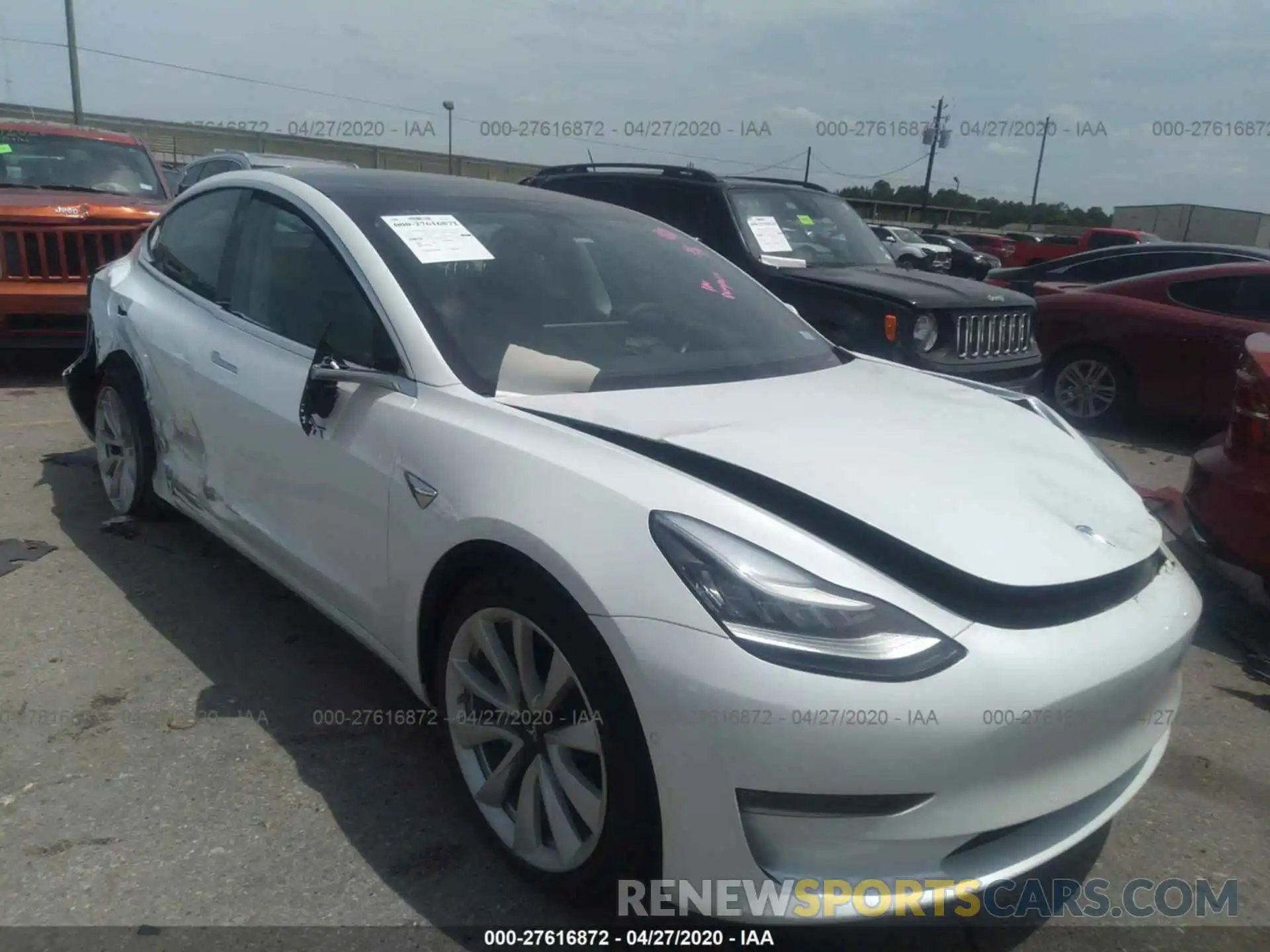 1 Photograph of a damaged car 5YJ3E1EA8KF529884 TESLA MODEL 3 2019