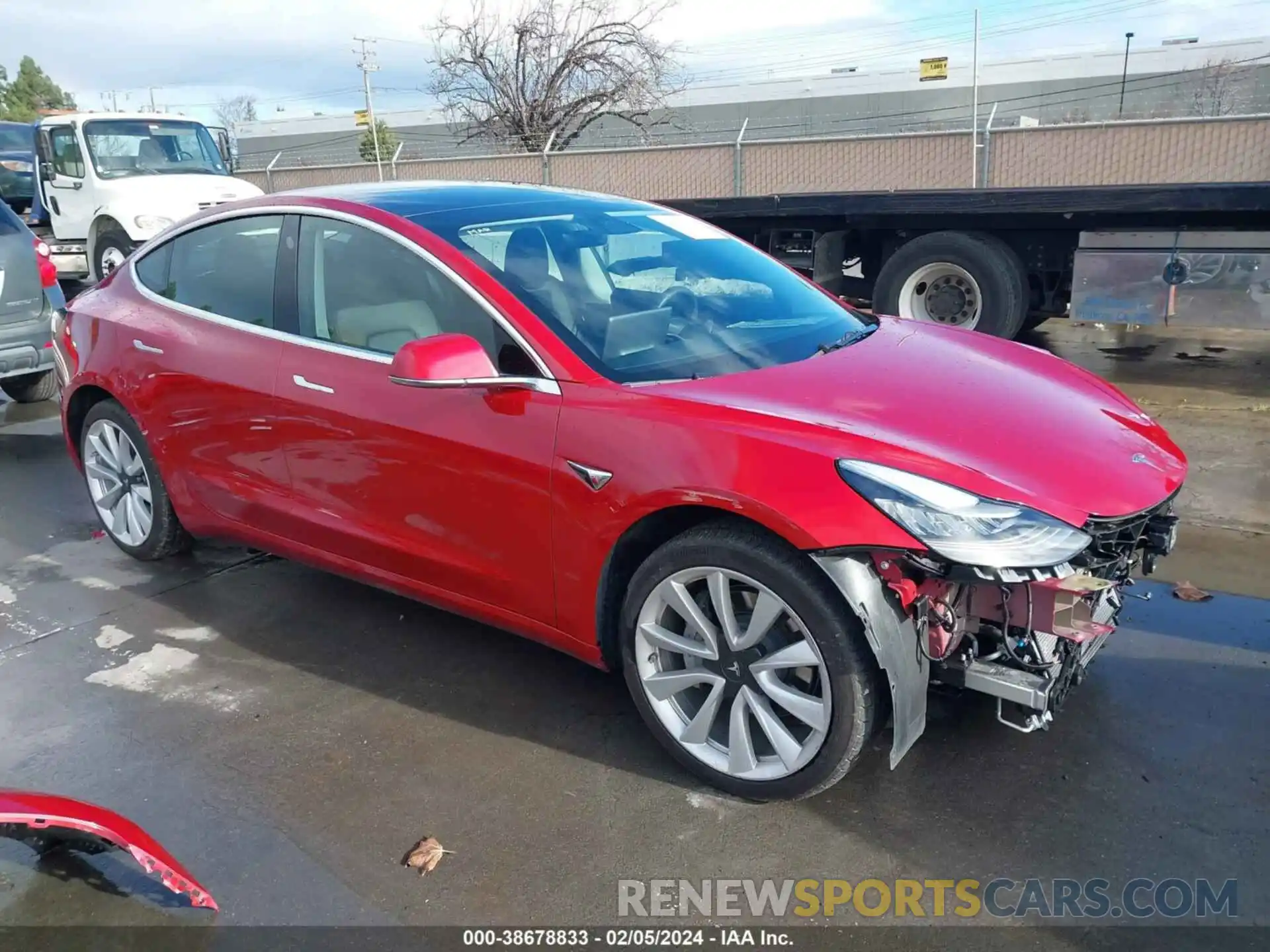 1 Photograph of a damaged car 5YJ3E1EA8KF536902 TESLA MODEL 3 2019