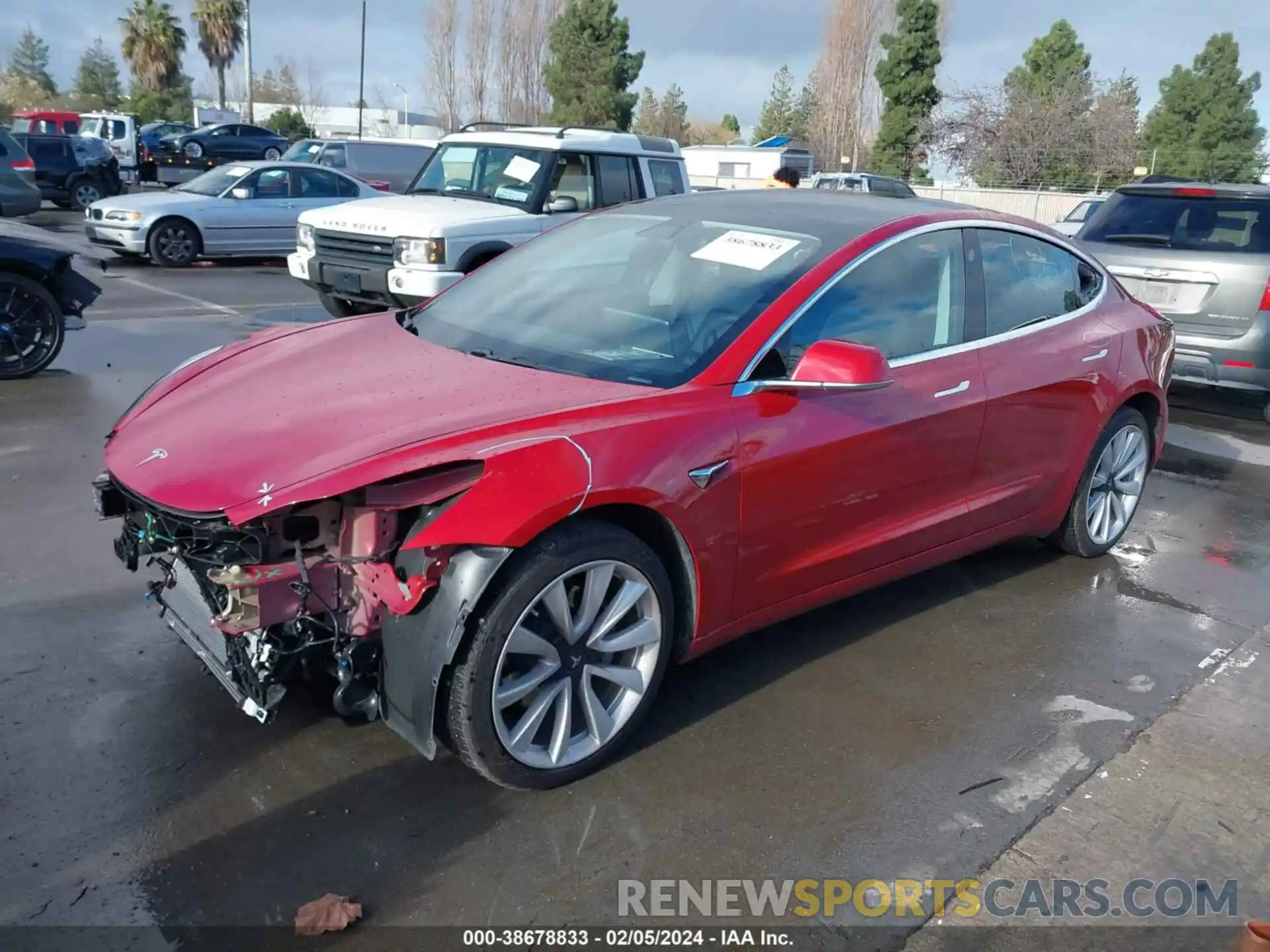 2 Photograph of a damaged car 5YJ3E1EA8KF536902 TESLA MODEL 3 2019