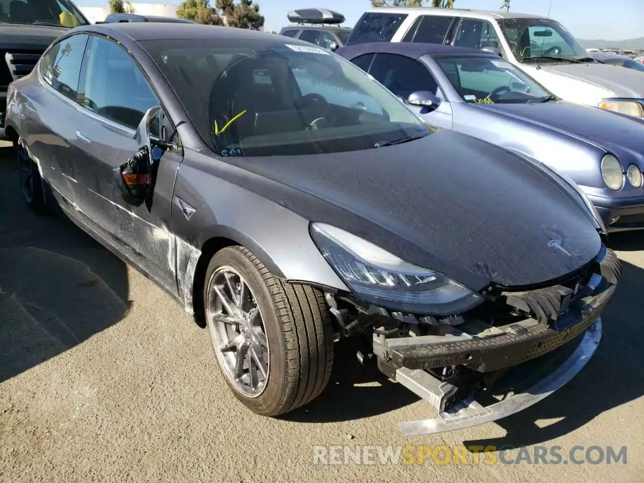 1 Photograph of a damaged car 5YJ3E1EA9KF190293 TESLA MODEL 3 2019