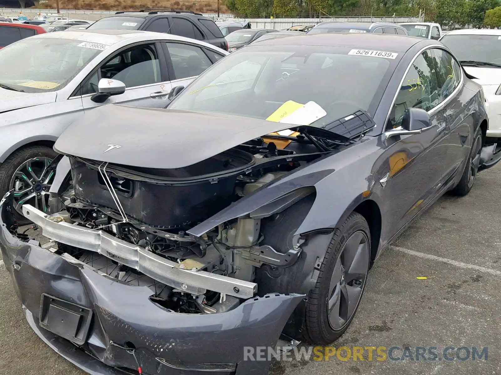 2 Photograph of a damaged car 5YJ3E1EA9KF208274 TESLA MODEL 3 2019