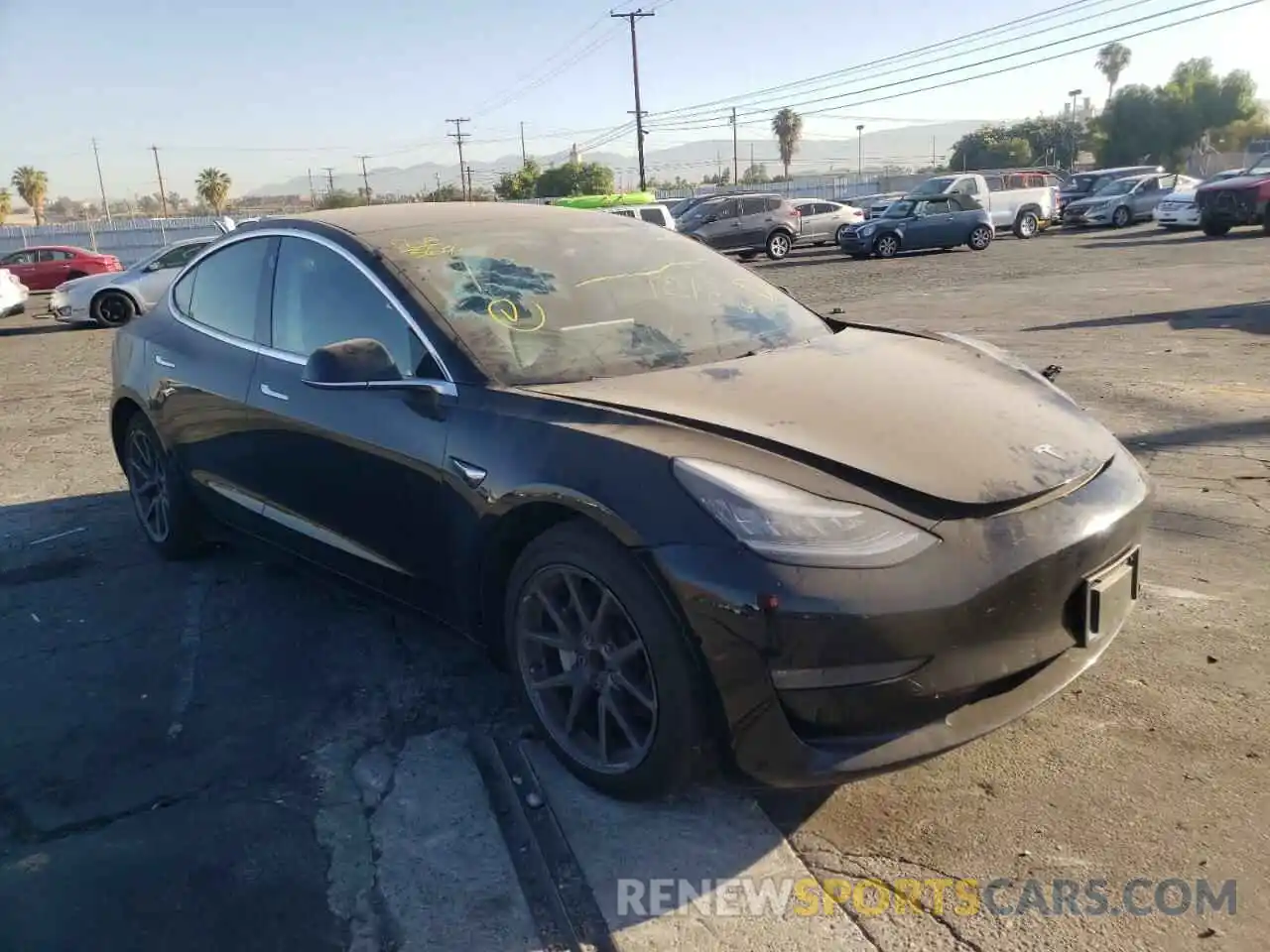 1 Photograph of a damaged car 5YJ3E1EA9KF296694 TESLA MODEL 3 2019