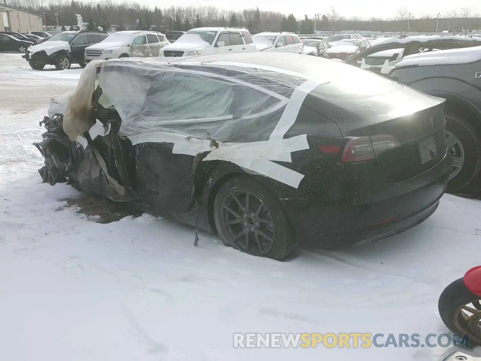 3 Photograph of a damaged car 5YJ3E1EA9KF296842 TESLA MODEL 3 2019