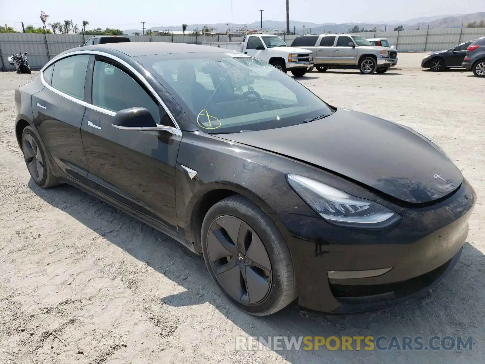 1 Photograph of a damaged car 5YJ3E1EA9KF297019 TESLA MODEL 3 2019