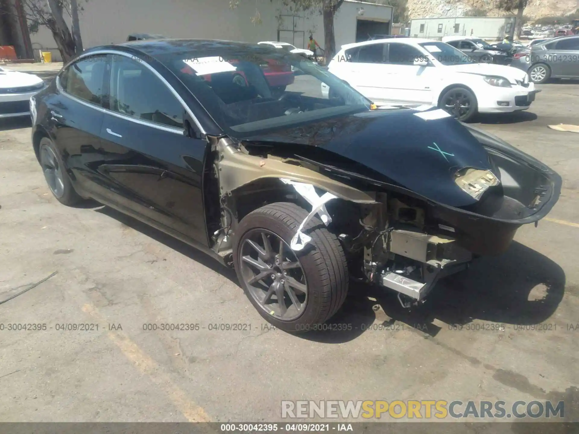 1 Photograph of a damaged car 5YJ3E1EA9KF297425 TESLA MODEL 3 2019