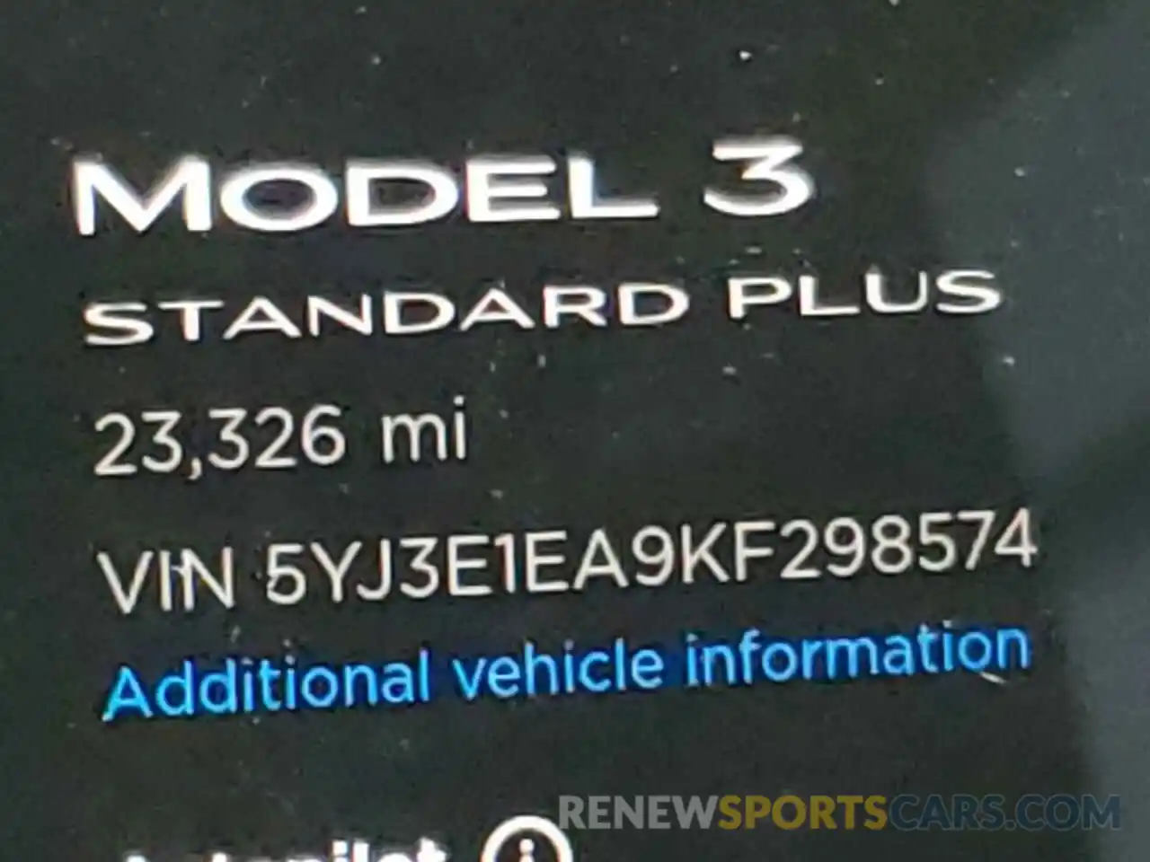 8 Photograph of a damaged car 5YJ3E1EA9KF298574 TESLA MODEL 3 2019