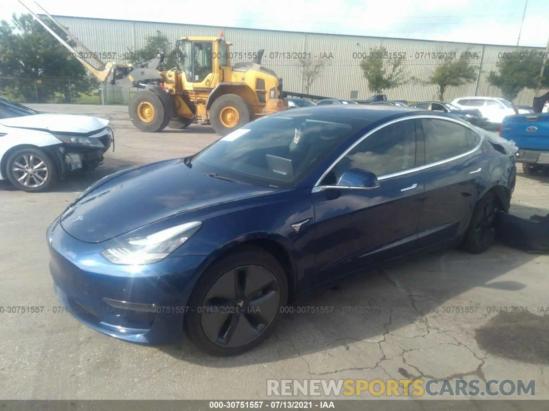 2 Photograph of a damaged car 5YJ3E1EA9KF299529 TESLA MODEL 3 2019