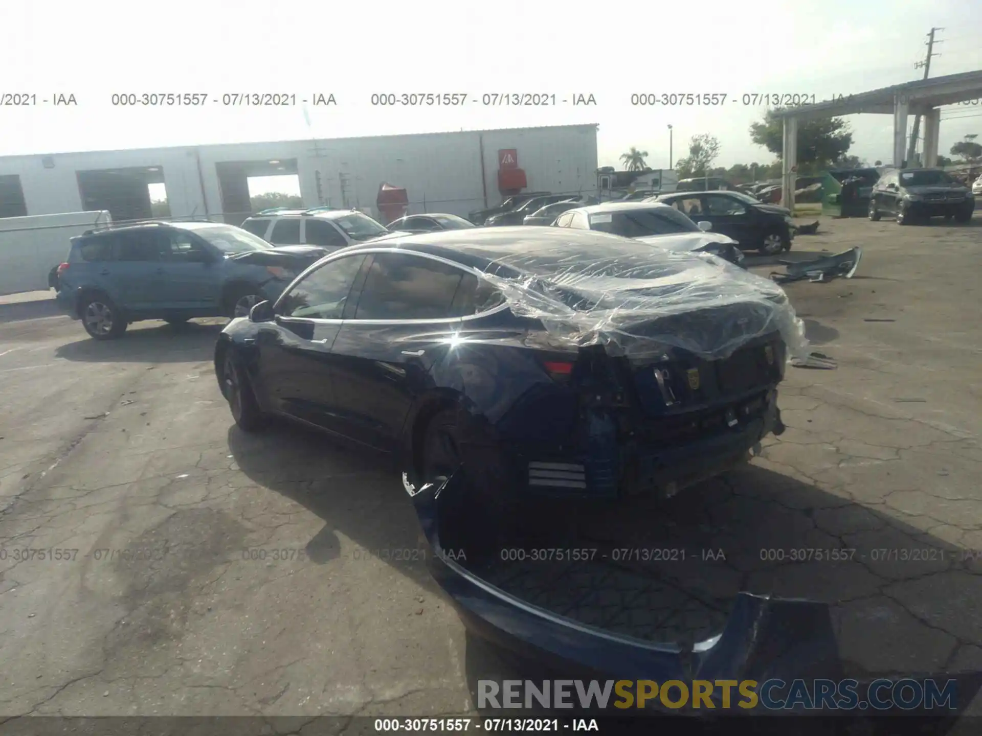 3 Photograph of a damaged car 5YJ3E1EA9KF299529 TESLA MODEL 3 2019