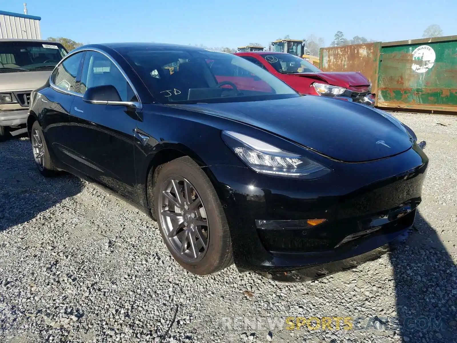 1 Photograph of a damaged car 5YJ3E1EA9KF306902 TESLA MODEL 3 2019