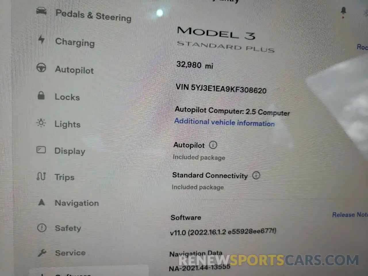 8 Фотография поврежденного автомобиля 5YJ3E1EA9KF308620 TESLA MODEL 3 2019