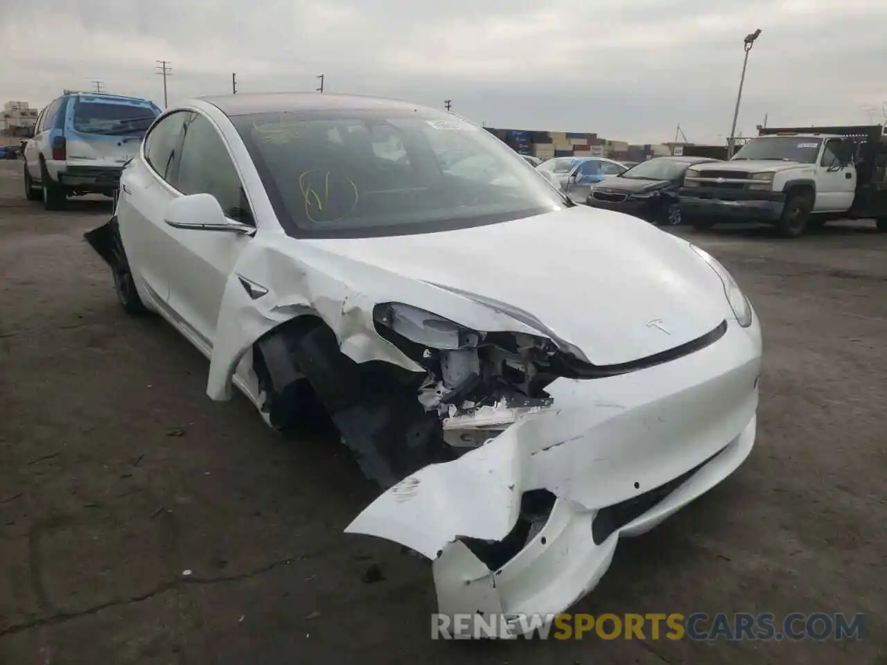 1 Photograph of a damaged car 5YJ3E1EA9KF310013 TESLA MODEL 3 2019