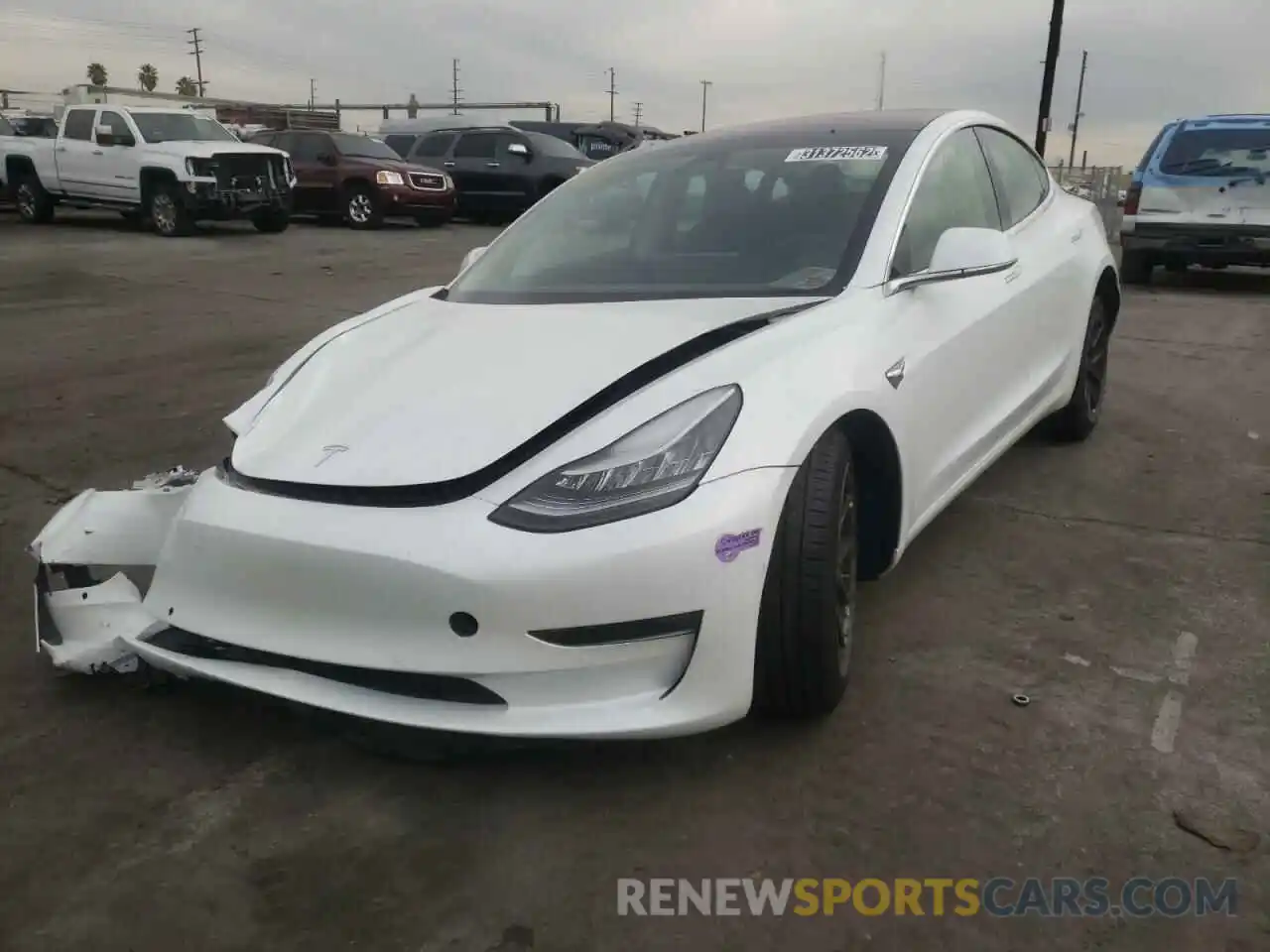 2 Photograph of a damaged car 5YJ3E1EA9KF310013 TESLA MODEL 3 2019