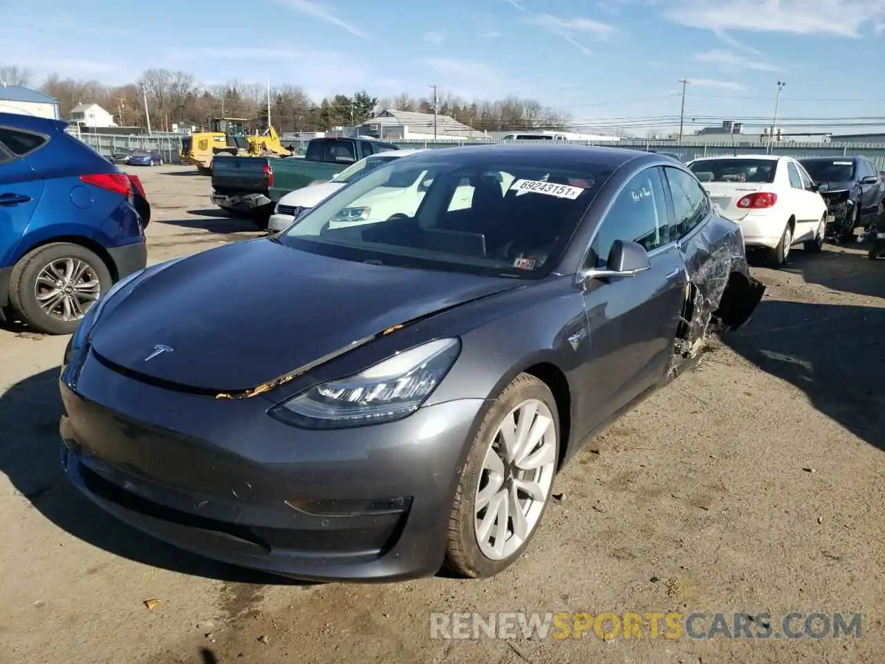 2 Фотография поврежденного автомобиля 5YJ3E1EA9KF311047 TESLA MODEL 3 2019