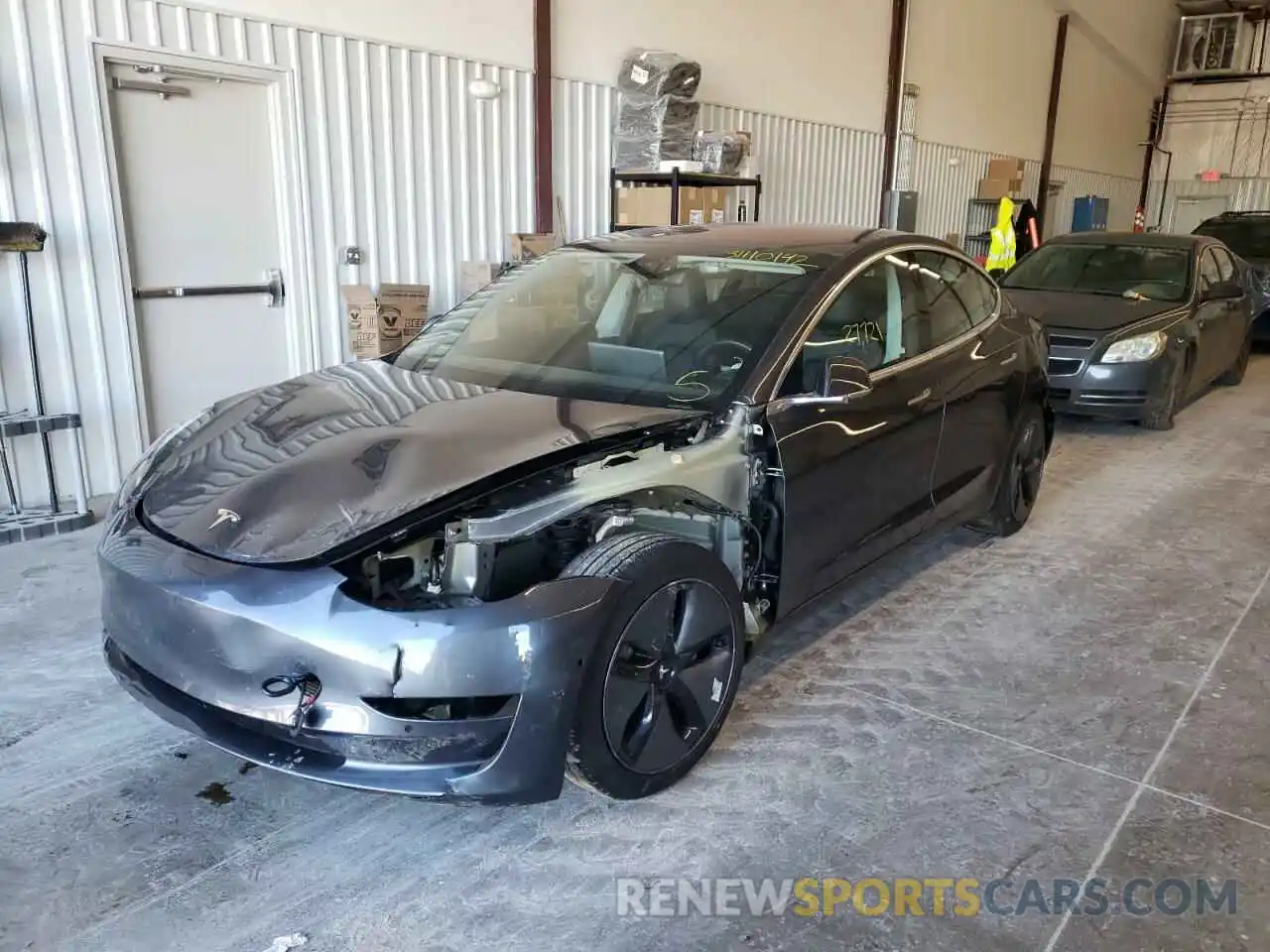 2 Photograph of a damaged car 5YJ3E1EA9KF313588 TESLA MODEL 3 2019