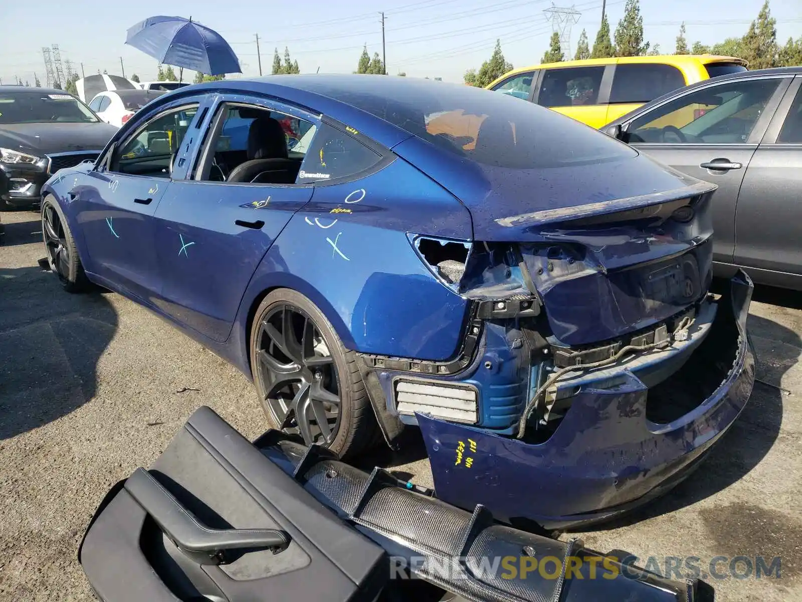 3 Photograph of a damaged car 5YJ3E1EA9KF313915 TESLA MODEL 3 2019