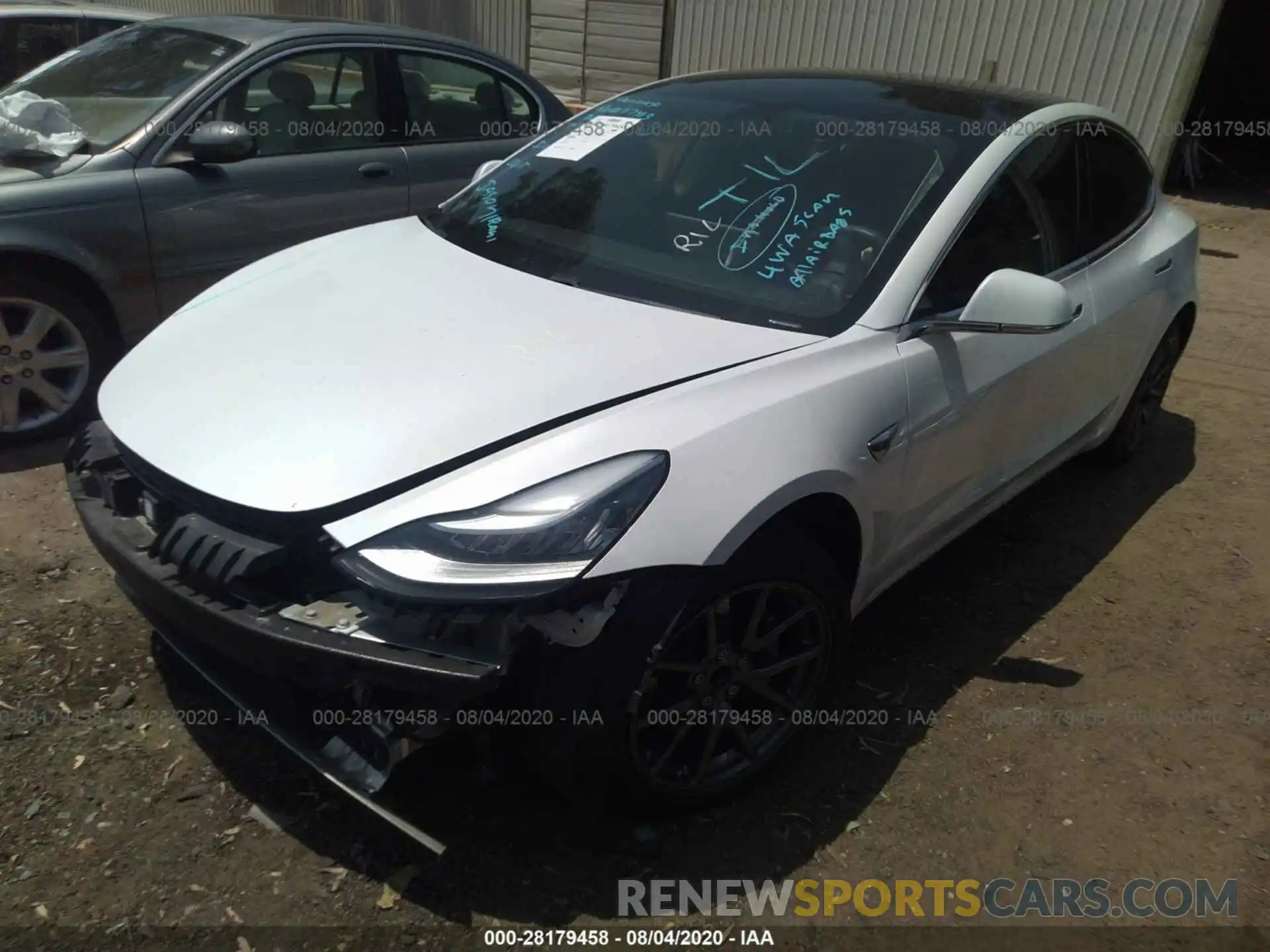 2 Photograph of a damaged car 5YJ3E1EA9KF314076 TESLA MODEL 3 2019