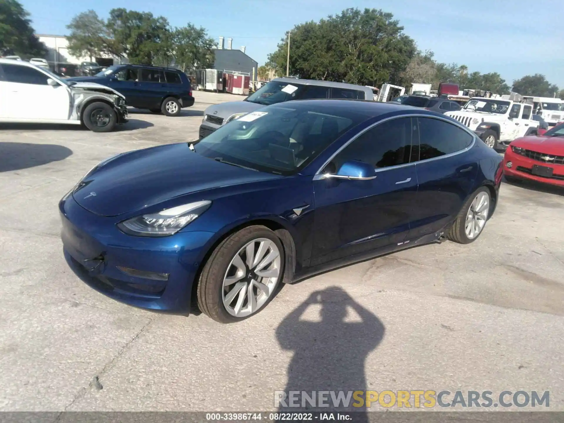 2 Photograph of a damaged car 5YJ3E1EA9KF314594 TESLA MODEL 3 2019