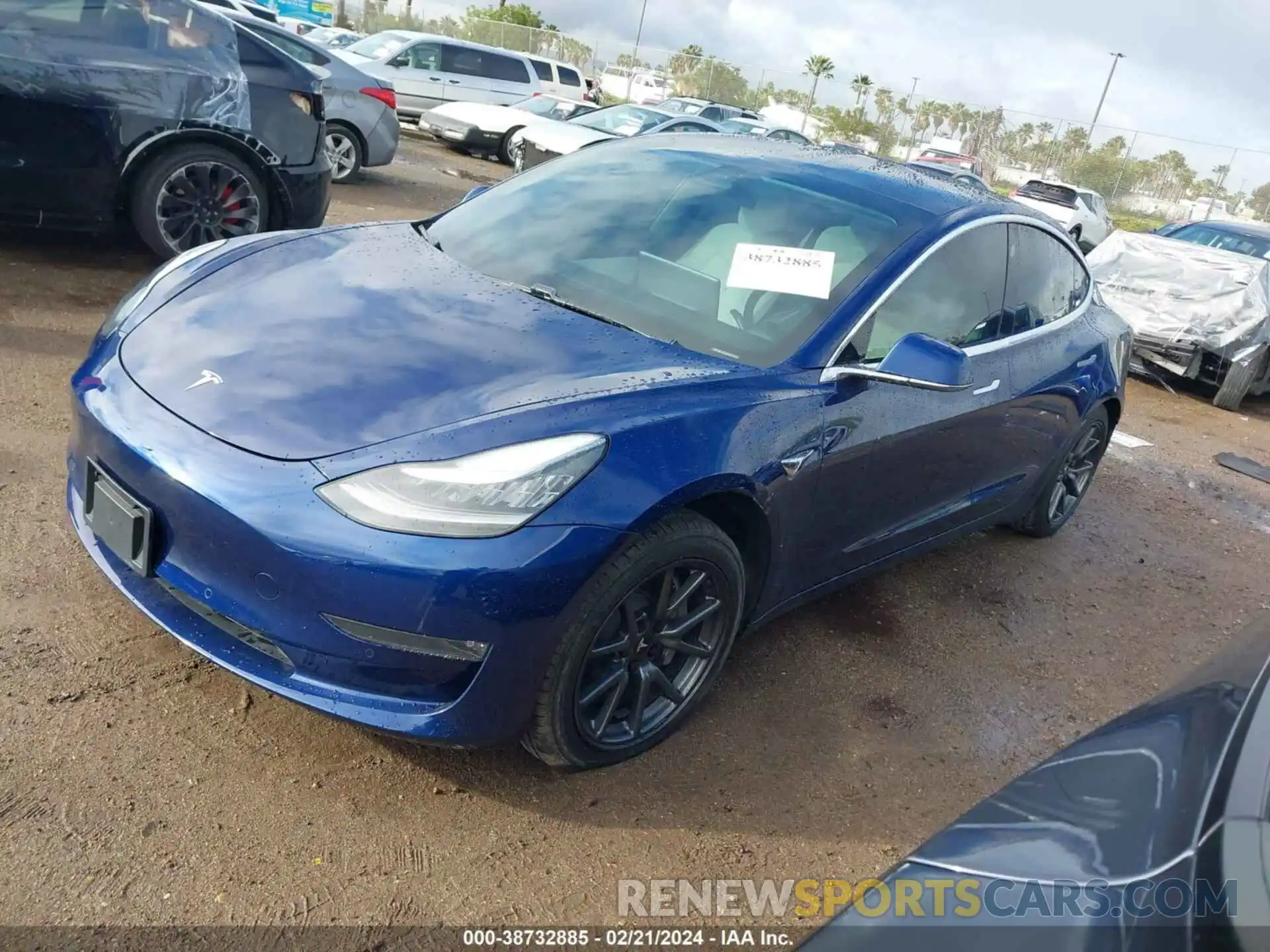 2 Photograph of a damaged car 5YJ3E1EA9KF317947 TESLA MODEL 3 2019