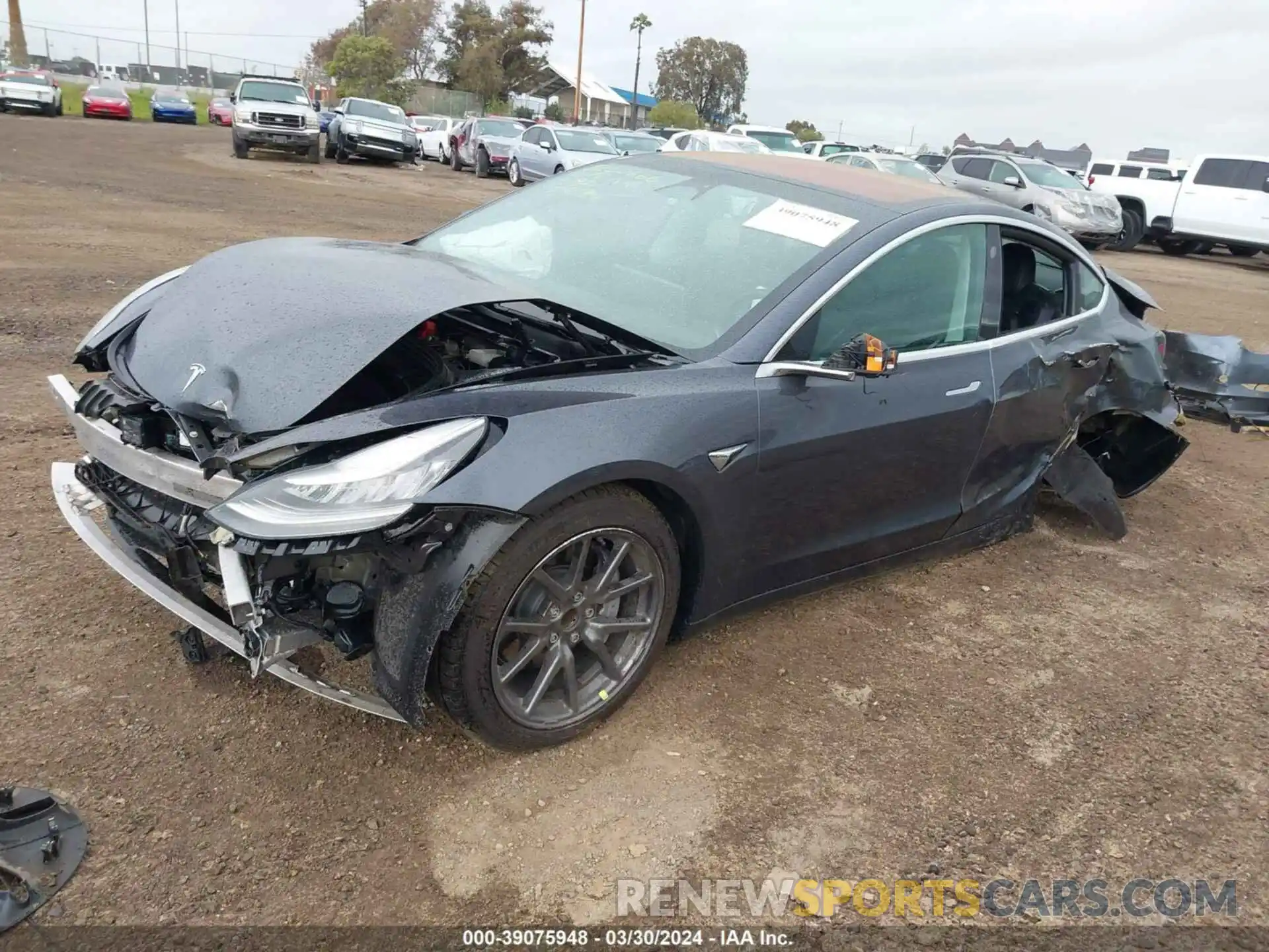 2 Photograph of a damaged car 5YJ3E1EA9KF325515 TESLA MODEL 3 2019