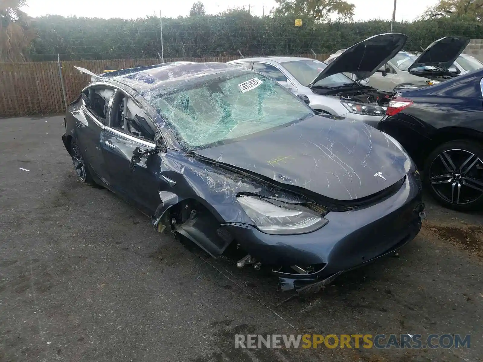 1 Photograph of a damaged car 5YJ3E1EA9KF325546 TESLA MODEL 3 2019