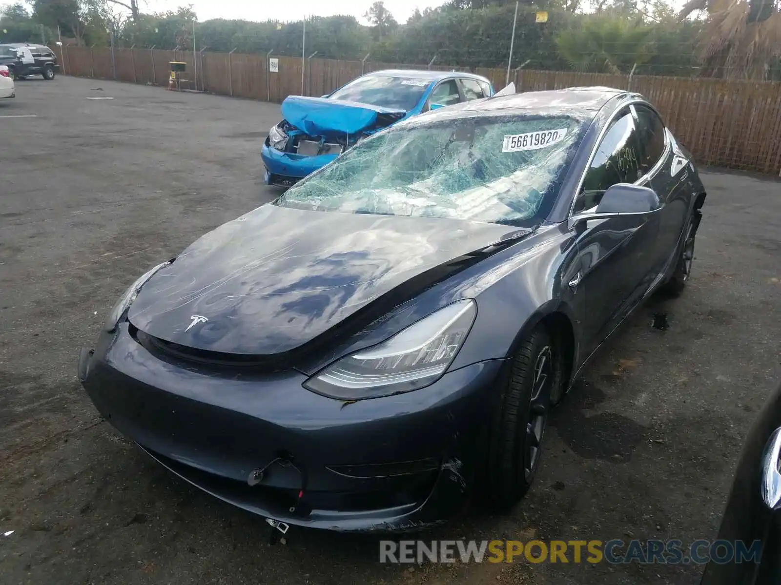 2 Photograph of a damaged car 5YJ3E1EA9KF325546 TESLA MODEL 3 2019