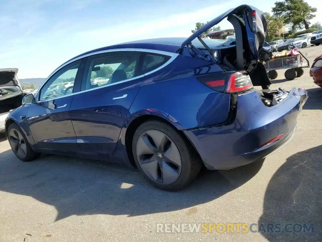 2 Photograph of a damaged car 5YJ3E1EA9KF326146 TESLA MODEL 3 2019