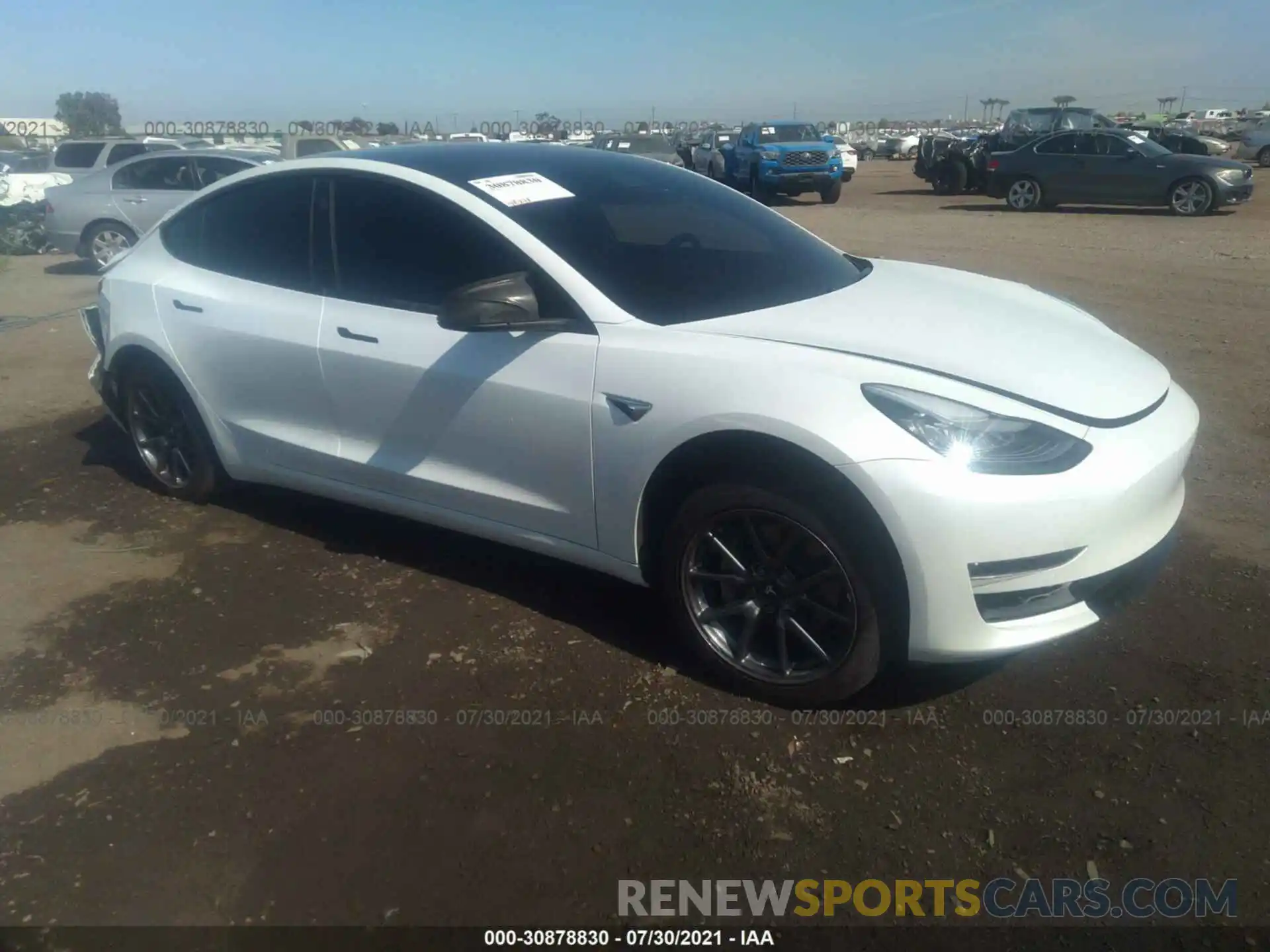 1 Photograph of a damaged car 5YJ3E1EA9KF326650 TESLA MODEL 3 2019