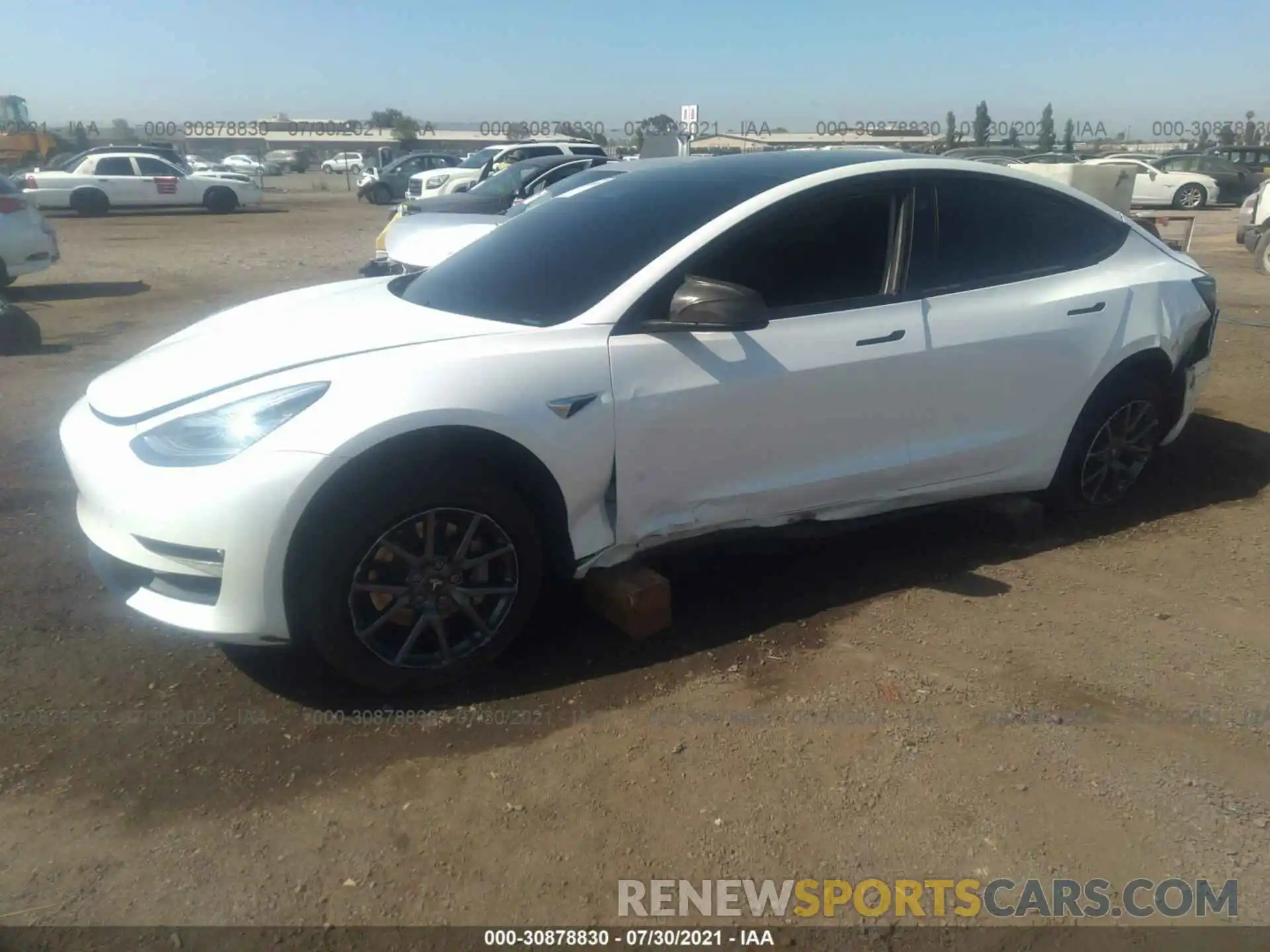 2 Photograph of a damaged car 5YJ3E1EA9KF326650 TESLA MODEL 3 2019