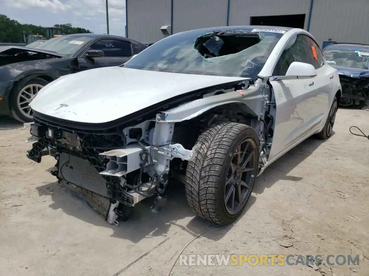 2 Photograph of a damaged car 5YJ3E1EA9KF326695 TESLA MODEL 3 2019