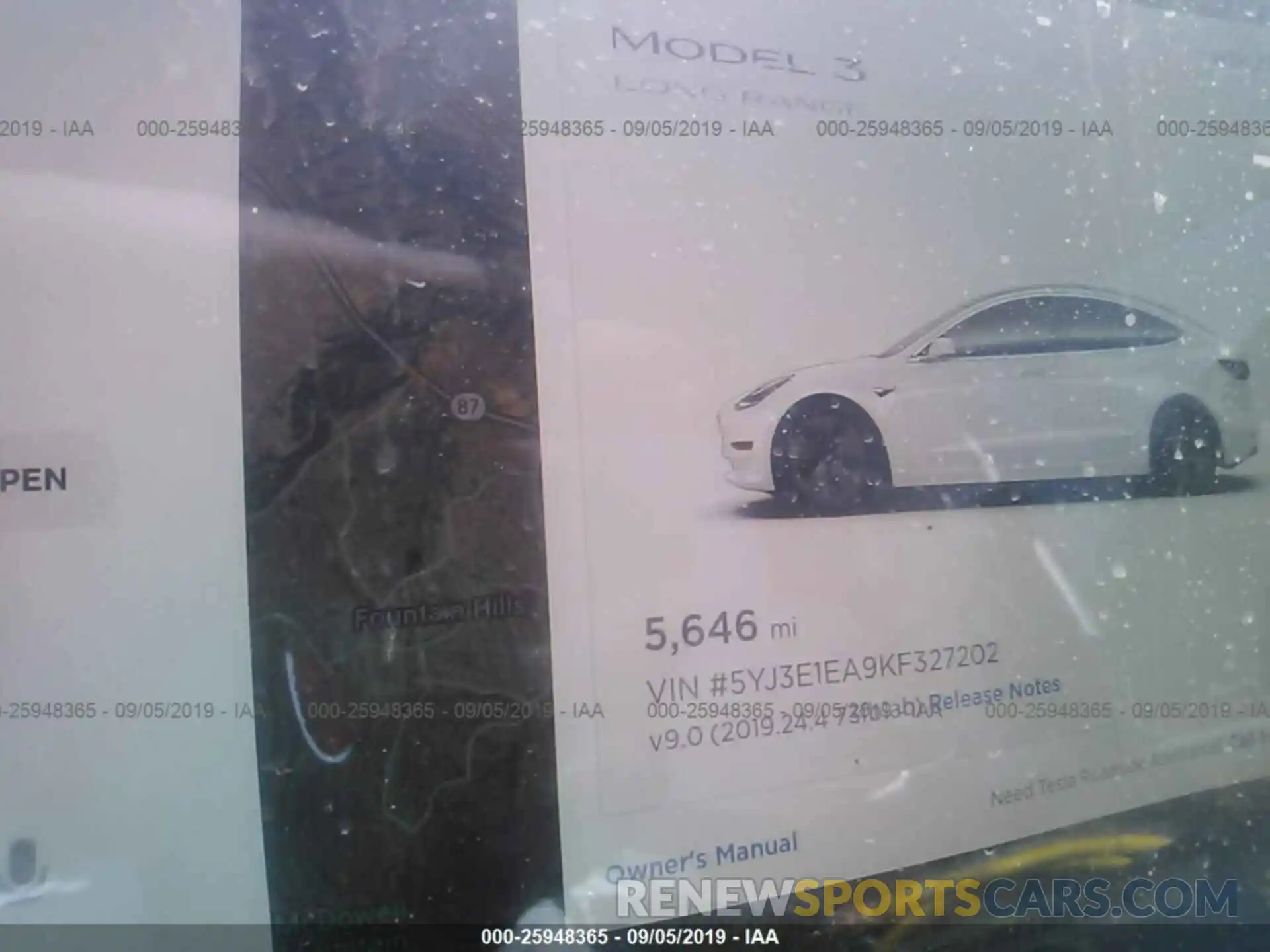 7 Фотография поврежденного автомобиля 5YJ3E1EA9KF327202 TESLA MODEL 3 2019