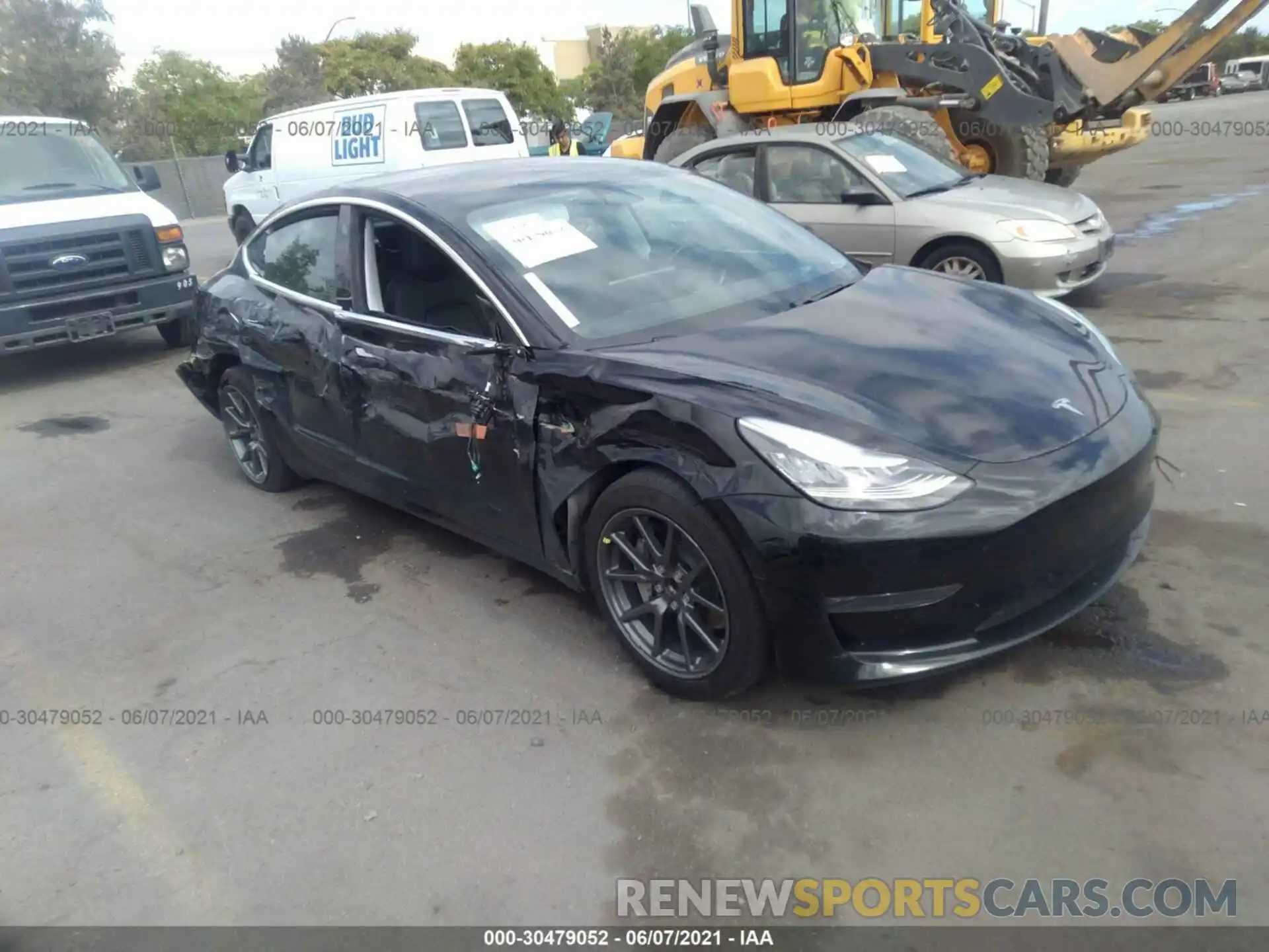 1 Photograph of a damaged car 5YJ3E1EA9KF331024 TESLA MODEL 3 2019