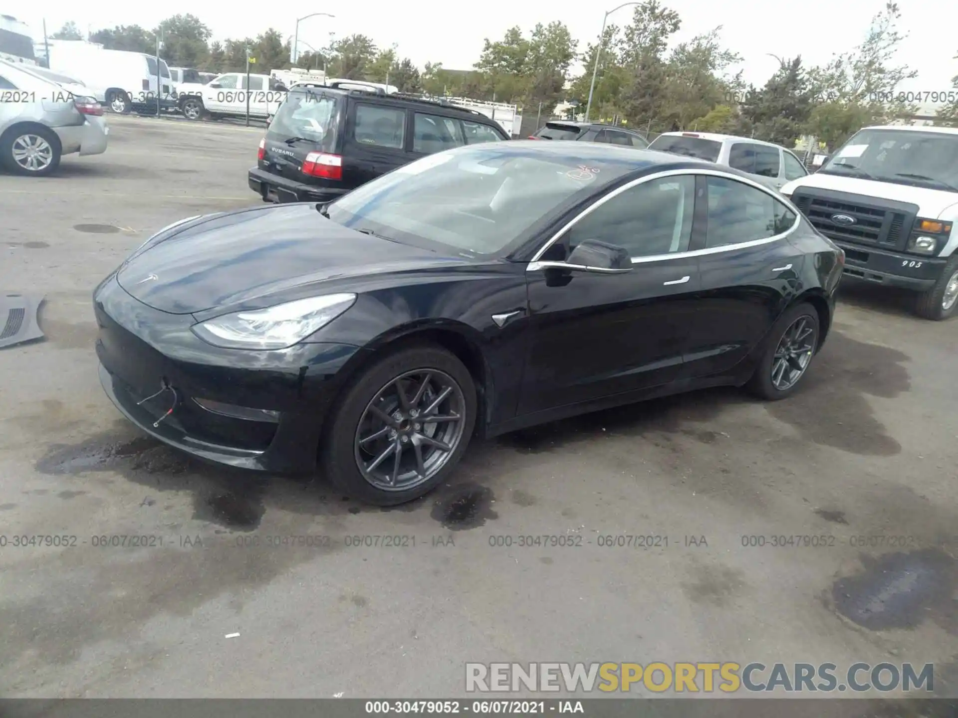 2 Photograph of a damaged car 5YJ3E1EA9KF331024 TESLA MODEL 3 2019