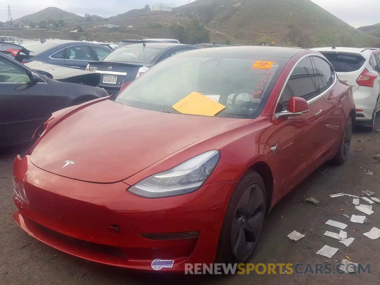 2 Photograph of a damaged car 5YJ3E1EA9KF338247 TESLA MODEL 3 2019