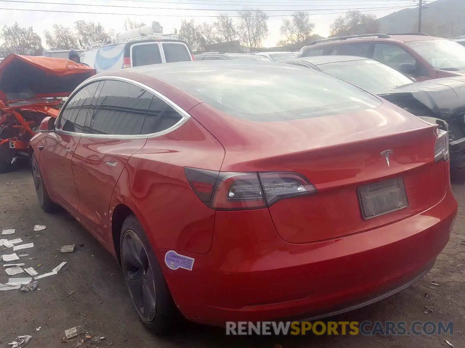 3 Photograph of a damaged car 5YJ3E1EA9KF338247 TESLA MODEL 3 2019