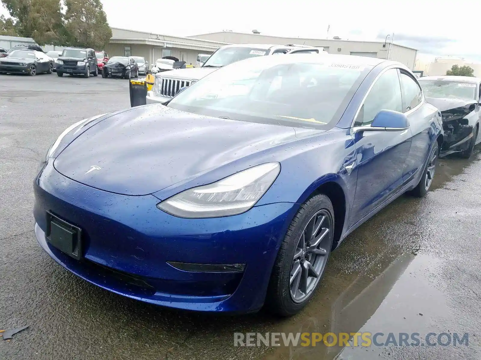 2 Photograph of a damaged car 5YJ3E1EA9KF344727 TESLA MODEL 3 2019