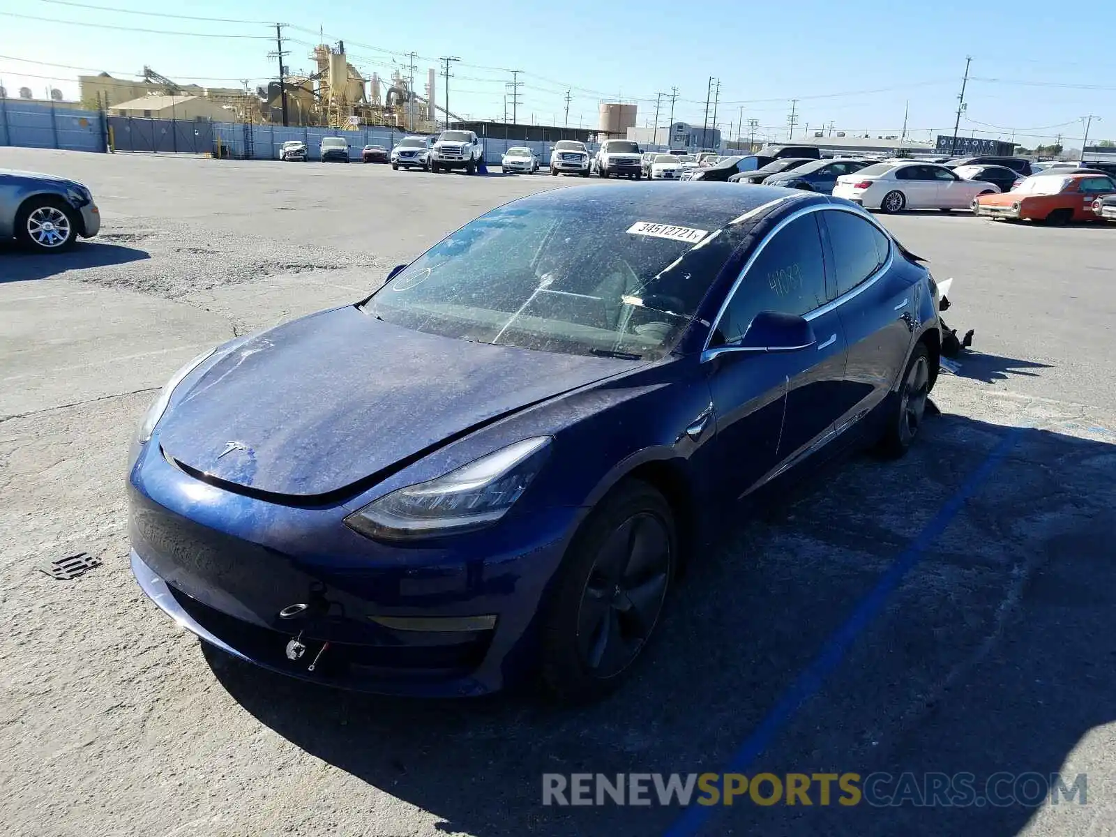 2 Photograph of a damaged car 5YJ3E1EA9KF356408 TESLA MODEL 3 2019