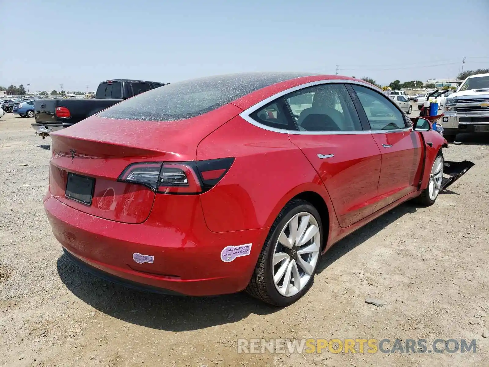 4 Фотография поврежденного автомобиля 5YJ3E1EA9KF363066 TESLA MODEL 3 2019