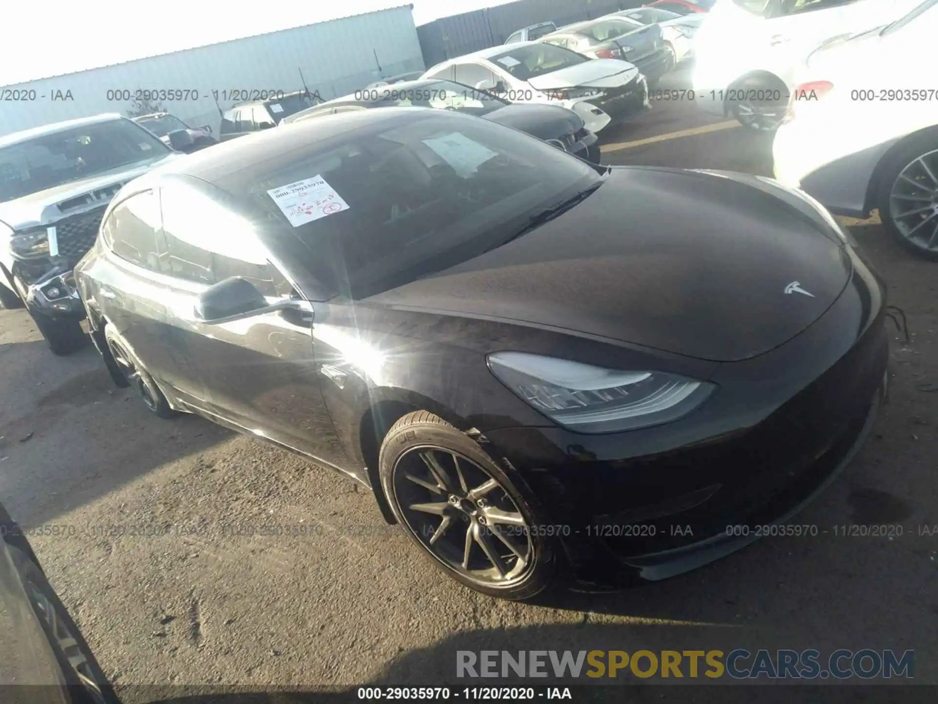 1 Photograph of a damaged car 5YJ3E1EA9KF395452 TESLA MODEL 3 2019