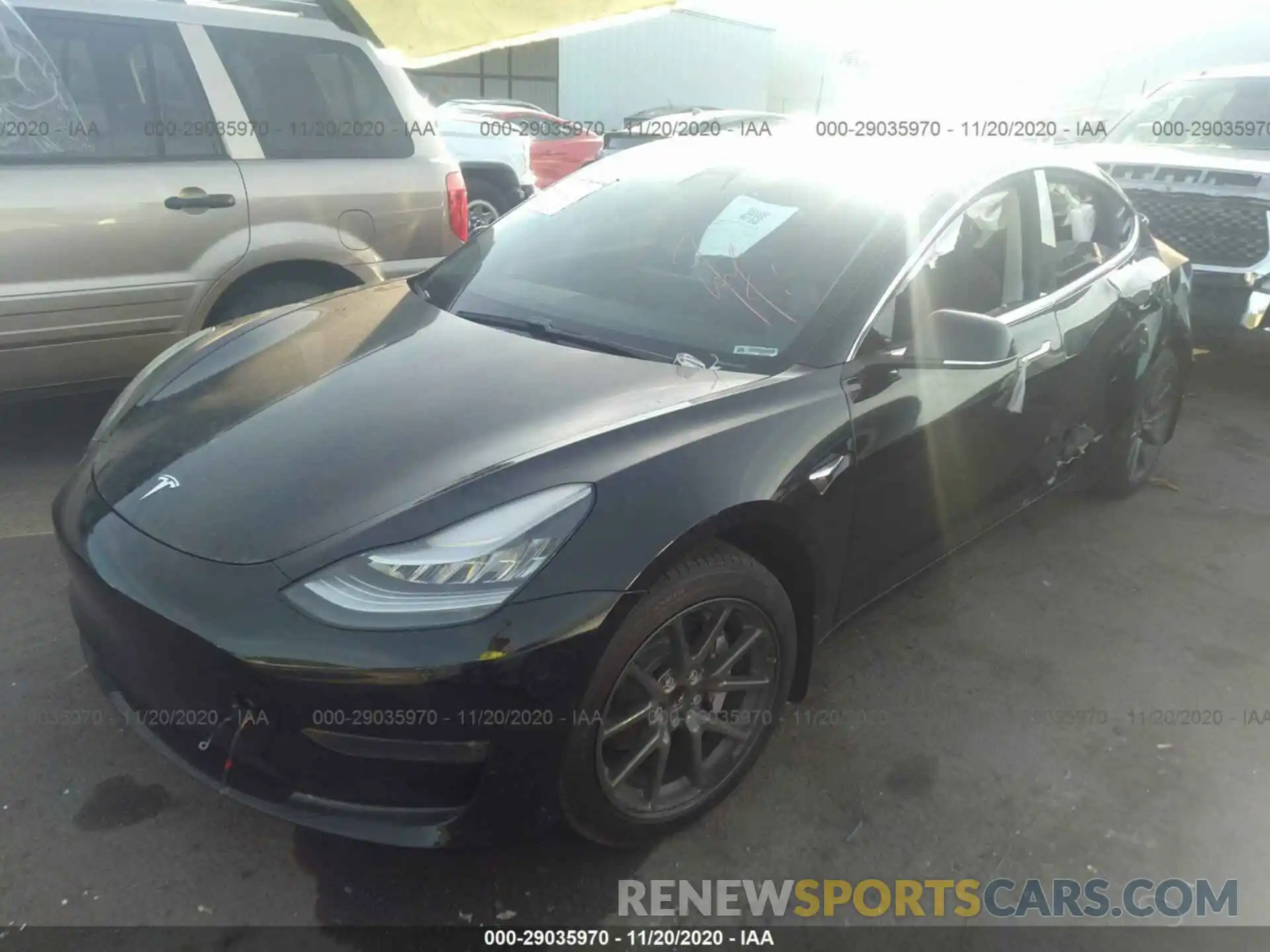 2 Photograph of a damaged car 5YJ3E1EA9KF395452 TESLA MODEL 3 2019