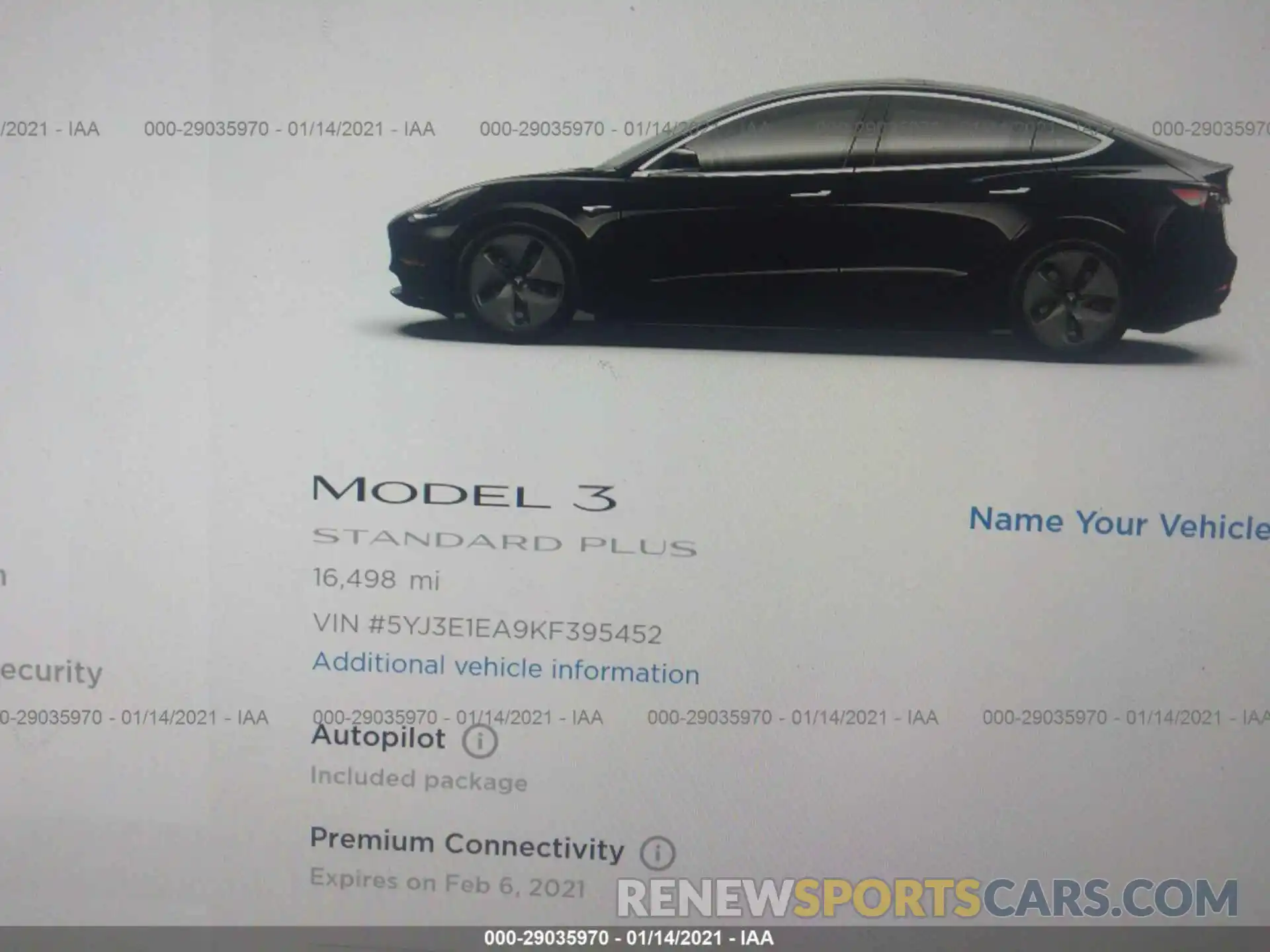 7 Photograph of a damaged car 5YJ3E1EA9KF395452 TESLA MODEL 3 2019