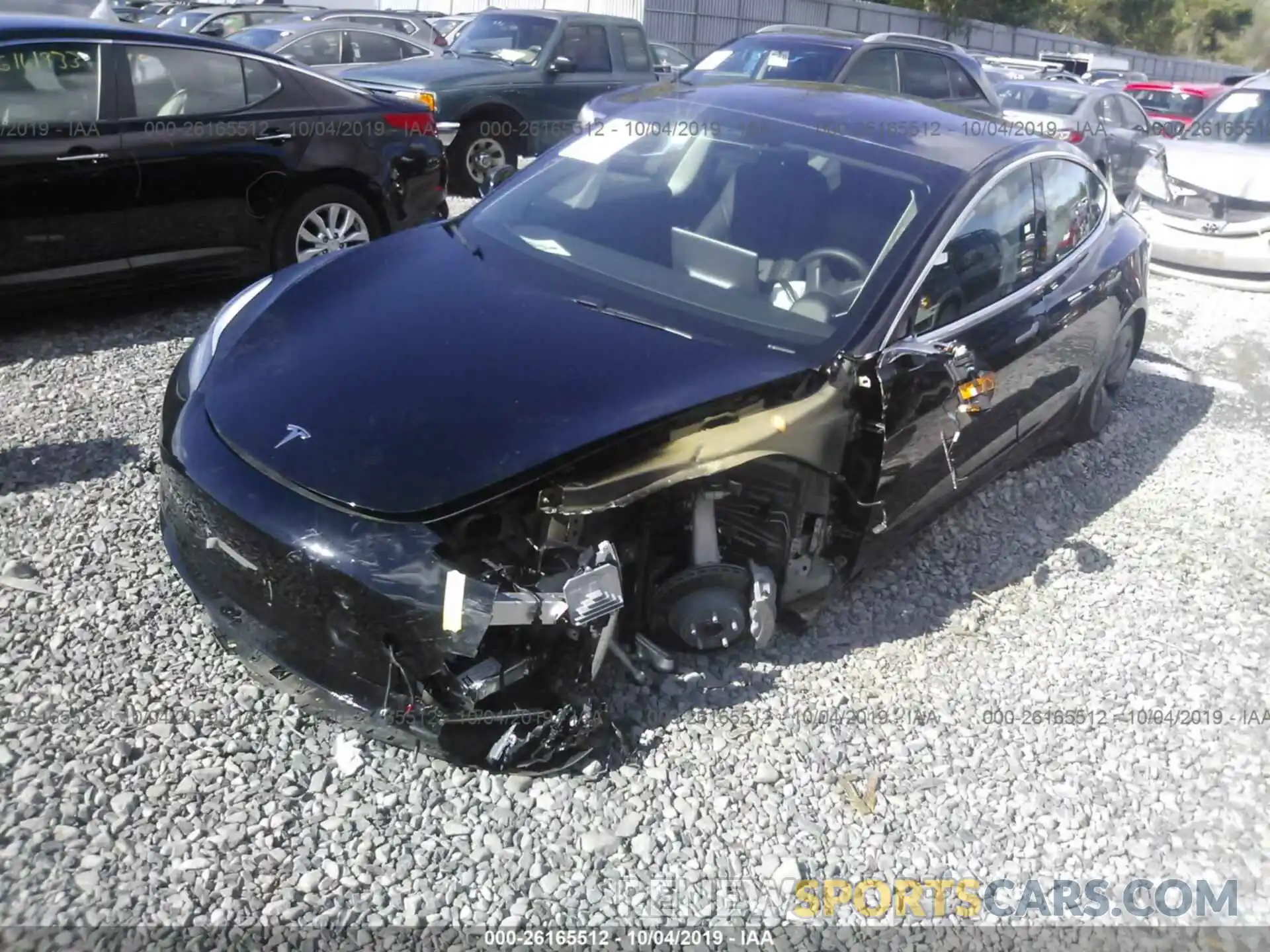 2 Photograph of a damaged car 5YJ3E1EA9KF395578 TESLA MODEL 3 2019