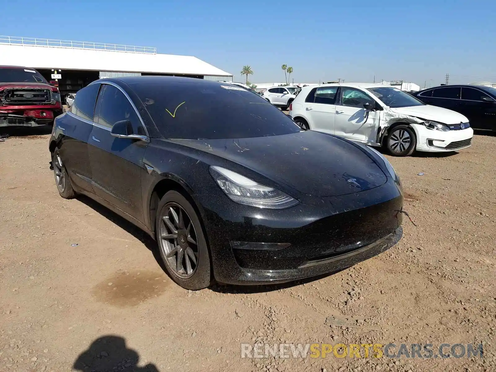 1 Photograph of a damaged car 5YJ3E1EA9KF397895 TESLA MODEL 3 2019