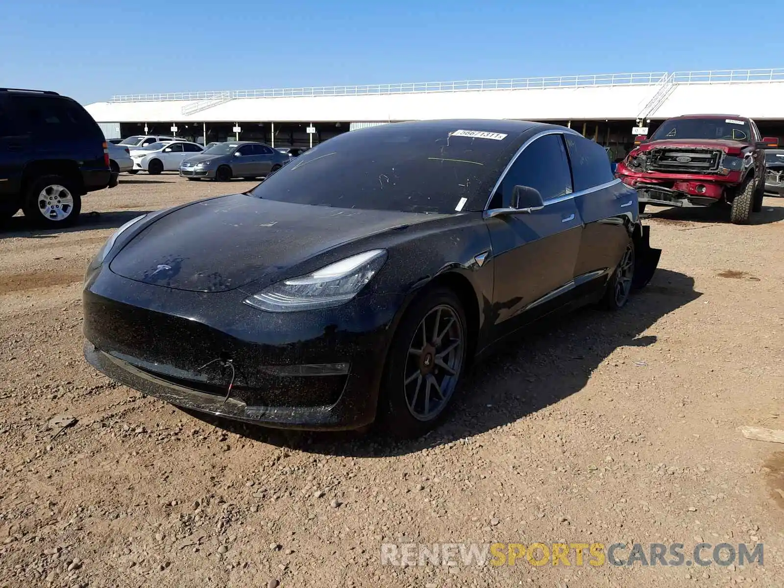 2 Photograph of a damaged car 5YJ3E1EA9KF397895 TESLA MODEL 3 2019