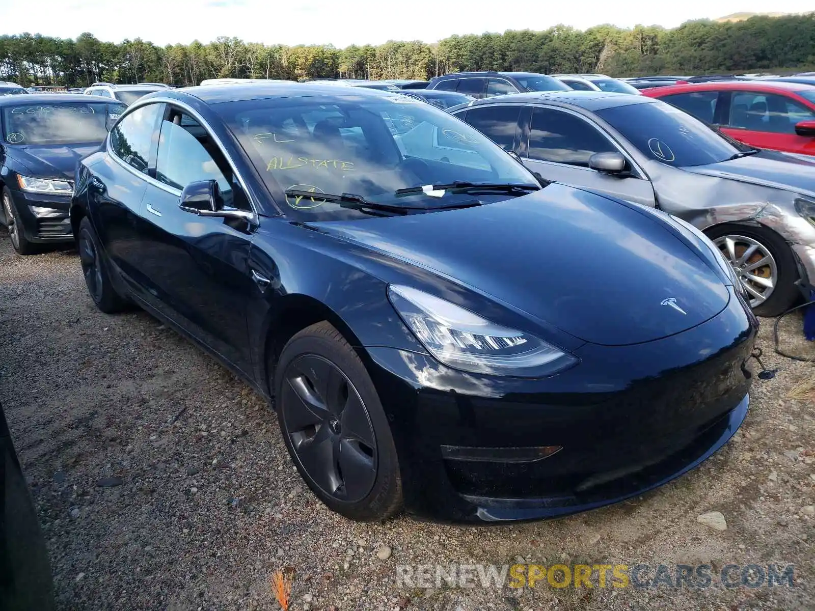 1 Photograph of a damaged car 5YJ3E1EA9KF399954 TESLA MODEL 3 2019