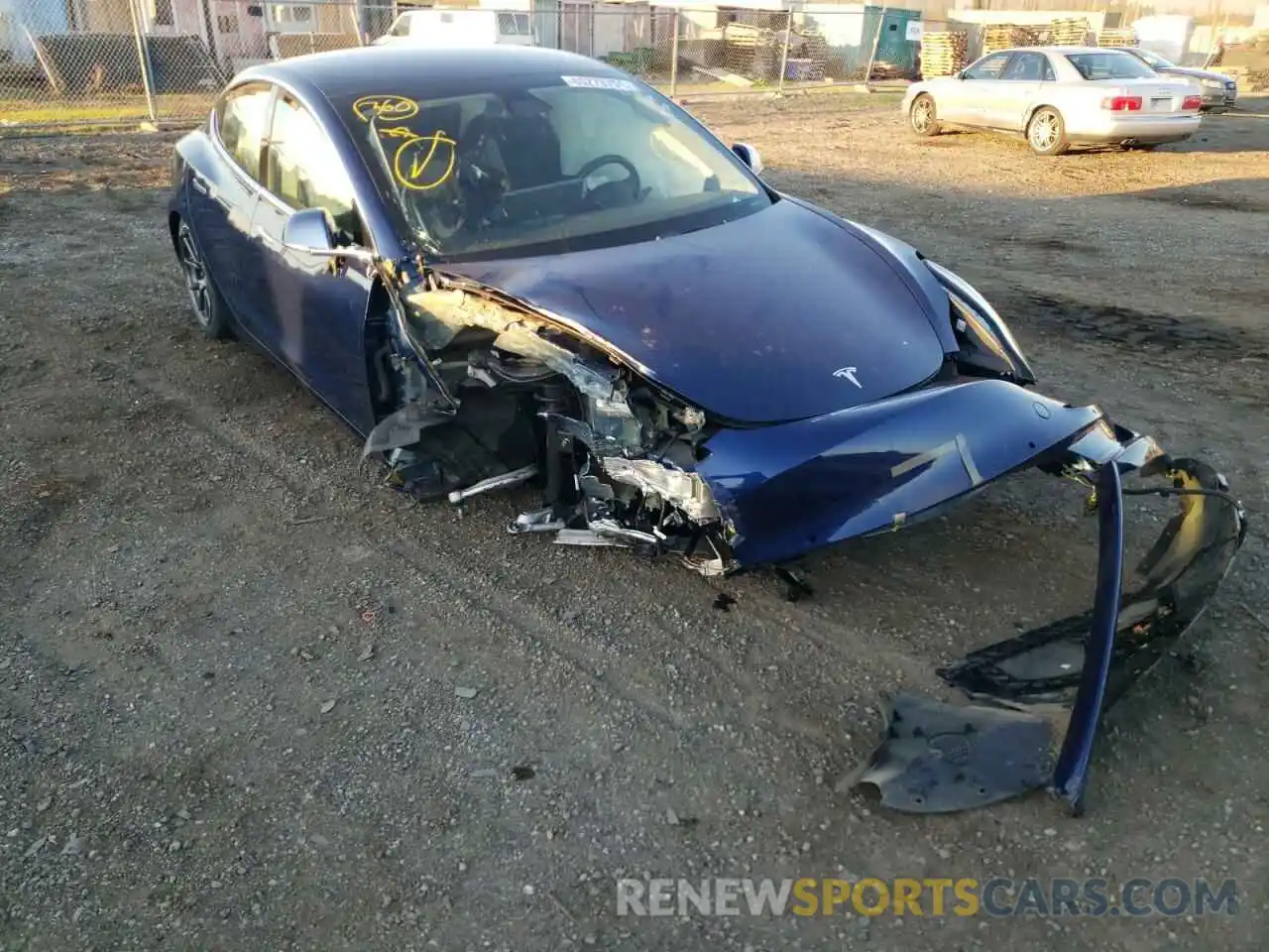 1 Photograph of a damaged car 5YJ3E1EA9KF401055 TESLA MODEL 3 2019