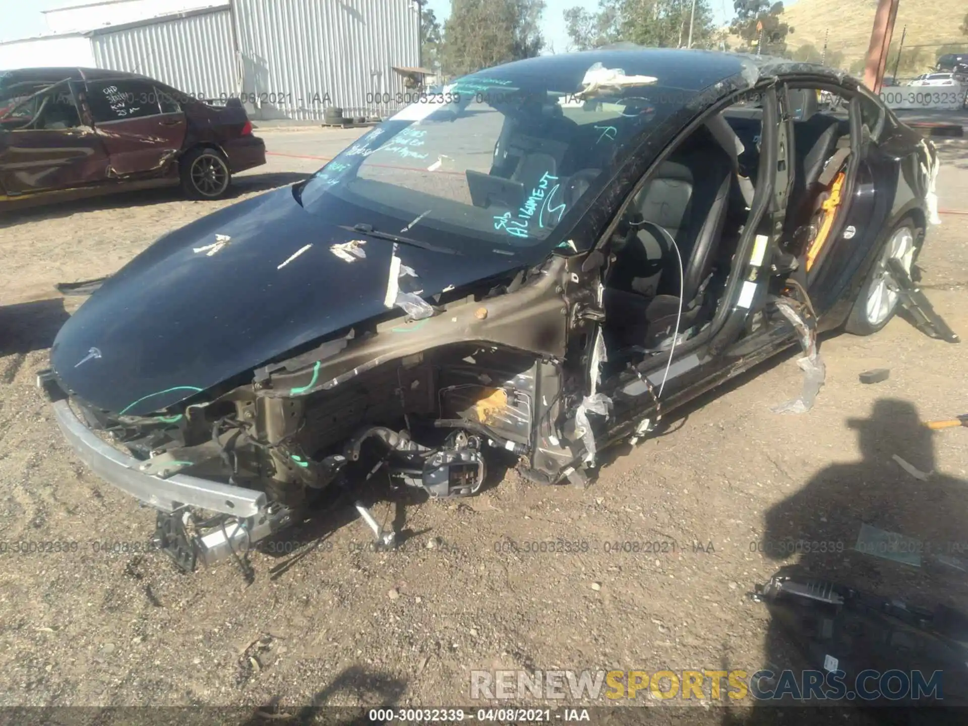 2 Photograph of a damaged car 5YJ3E1EA9KF401797 TESLA MODEL 3 2019