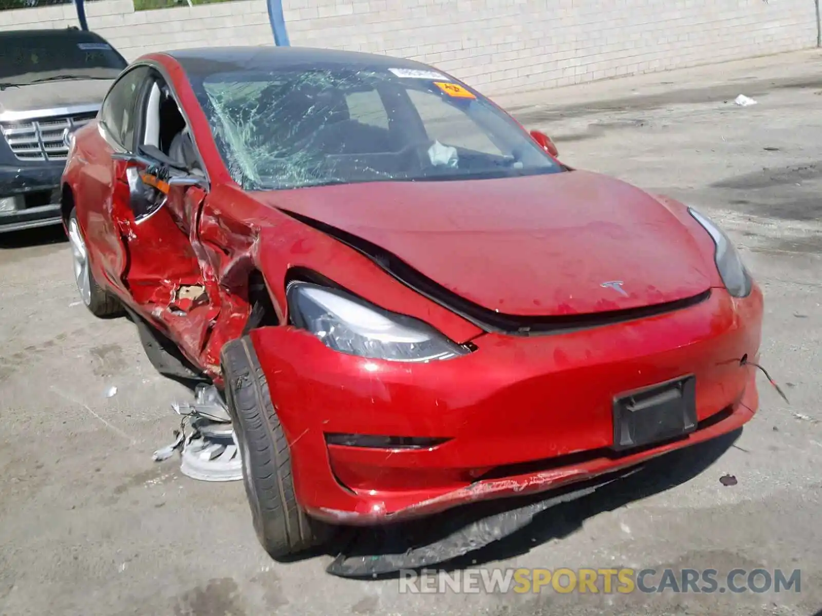 1 Photograph of a damaged car 5YJ3E1EA9KF402092 TESLA MODEL 3 2019