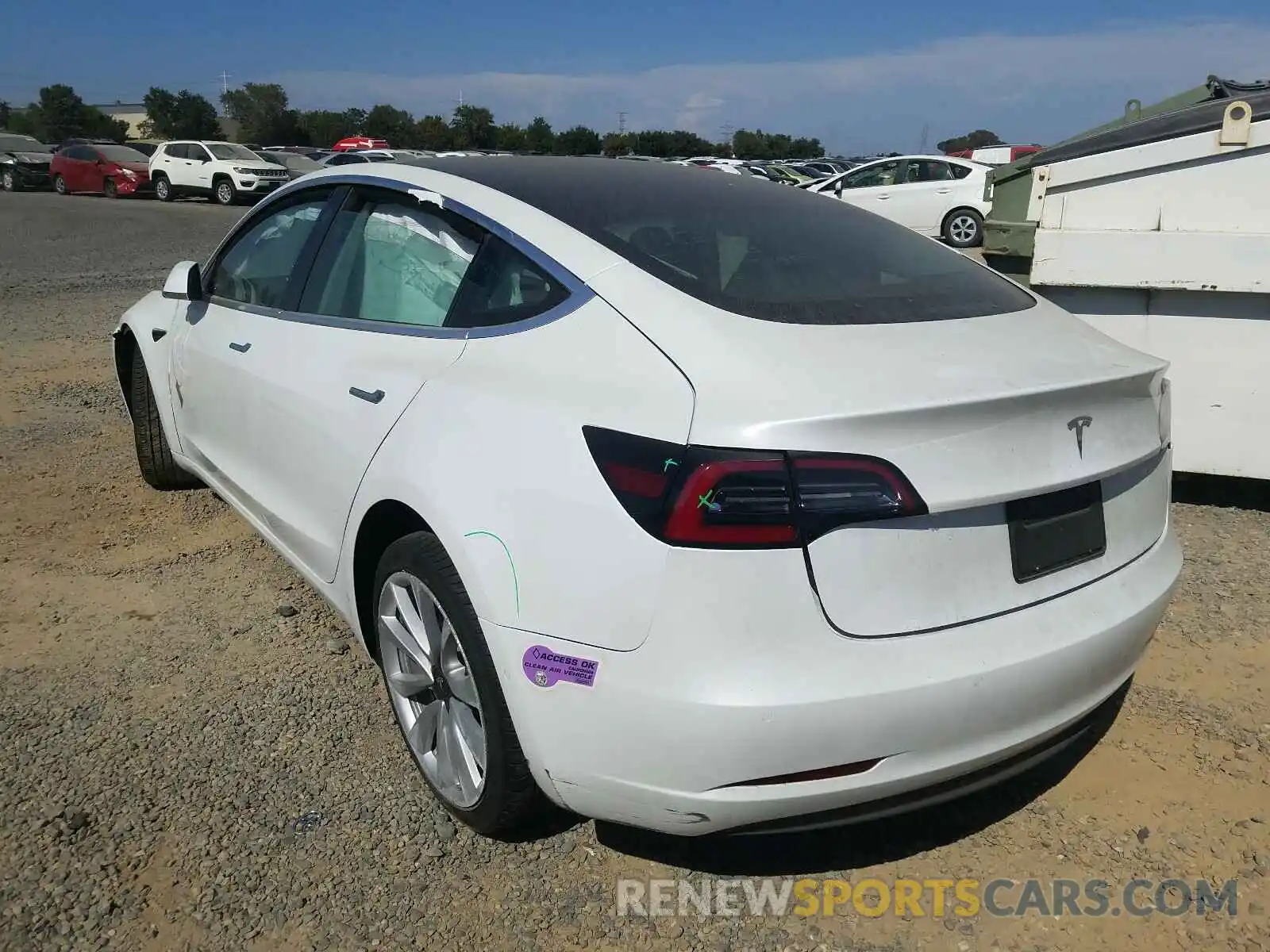 3 Photograph of a damaged car 5YJ3E1EA9KF402318 TESLA MODEL 3 2019